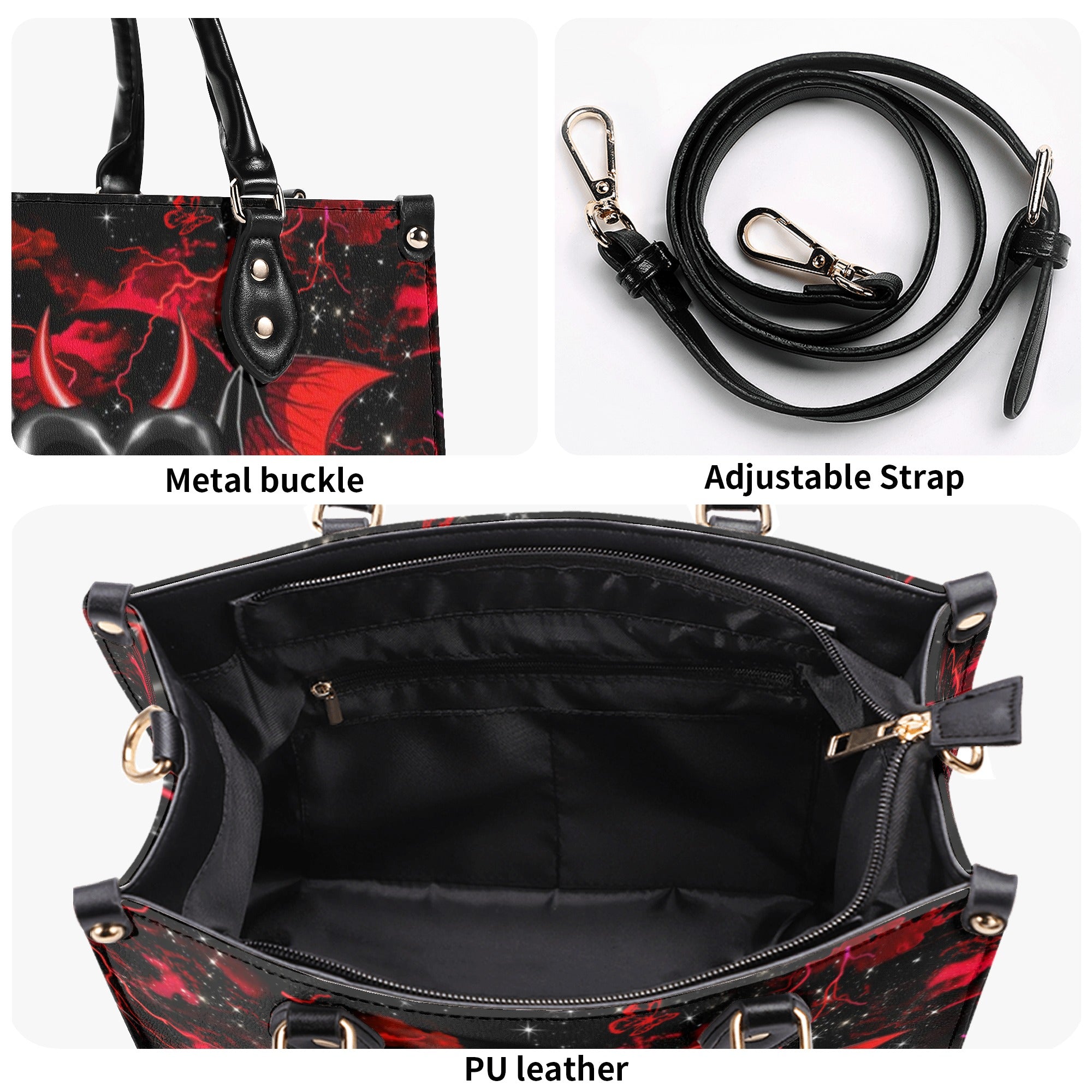 EVIL HEART LEATHER HANDBAG - YHHN0201254