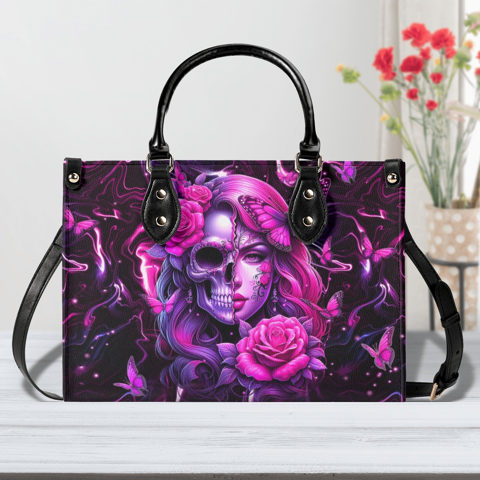 SKULL LADY LEATHER HANDBAG - YHHN0301254