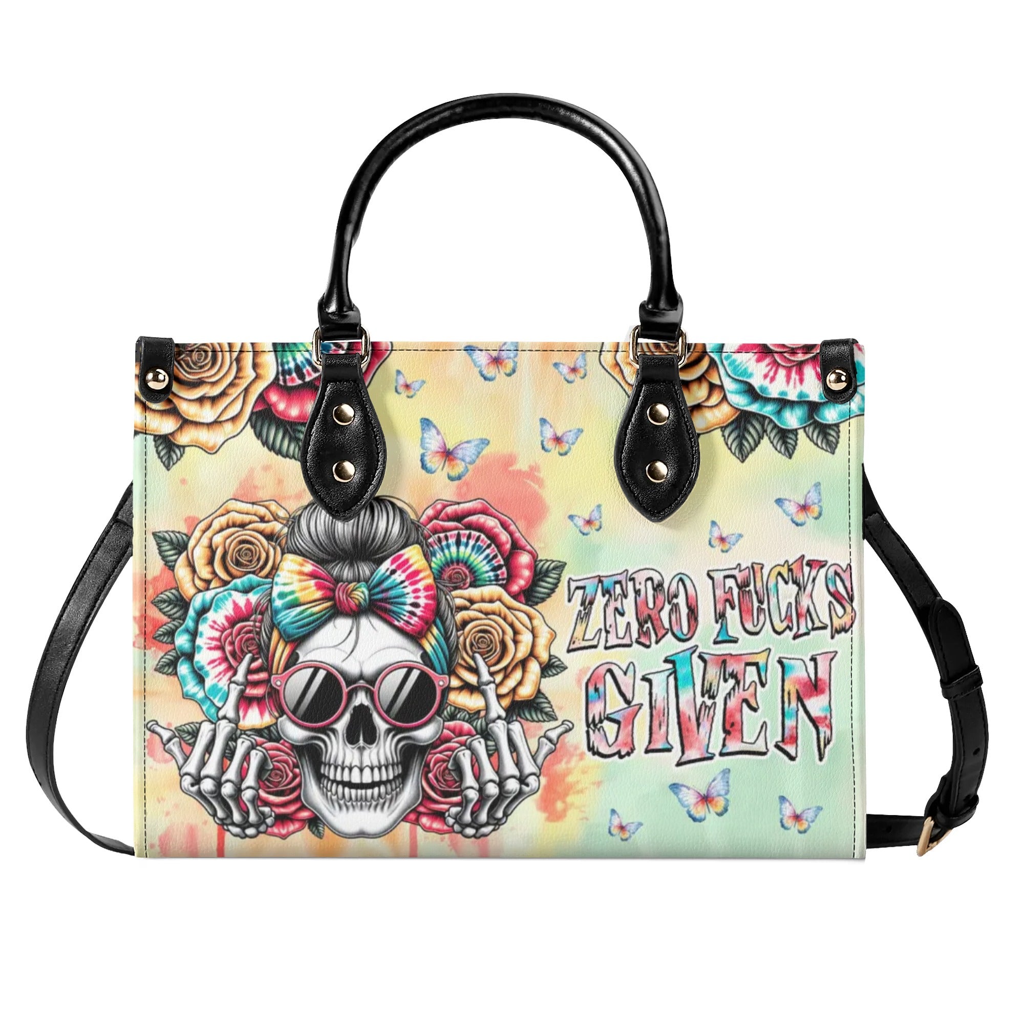 ZERO F GIVEN MESSY BUN TIE DYE LEATHER HANDBAG - TLNZ2606244