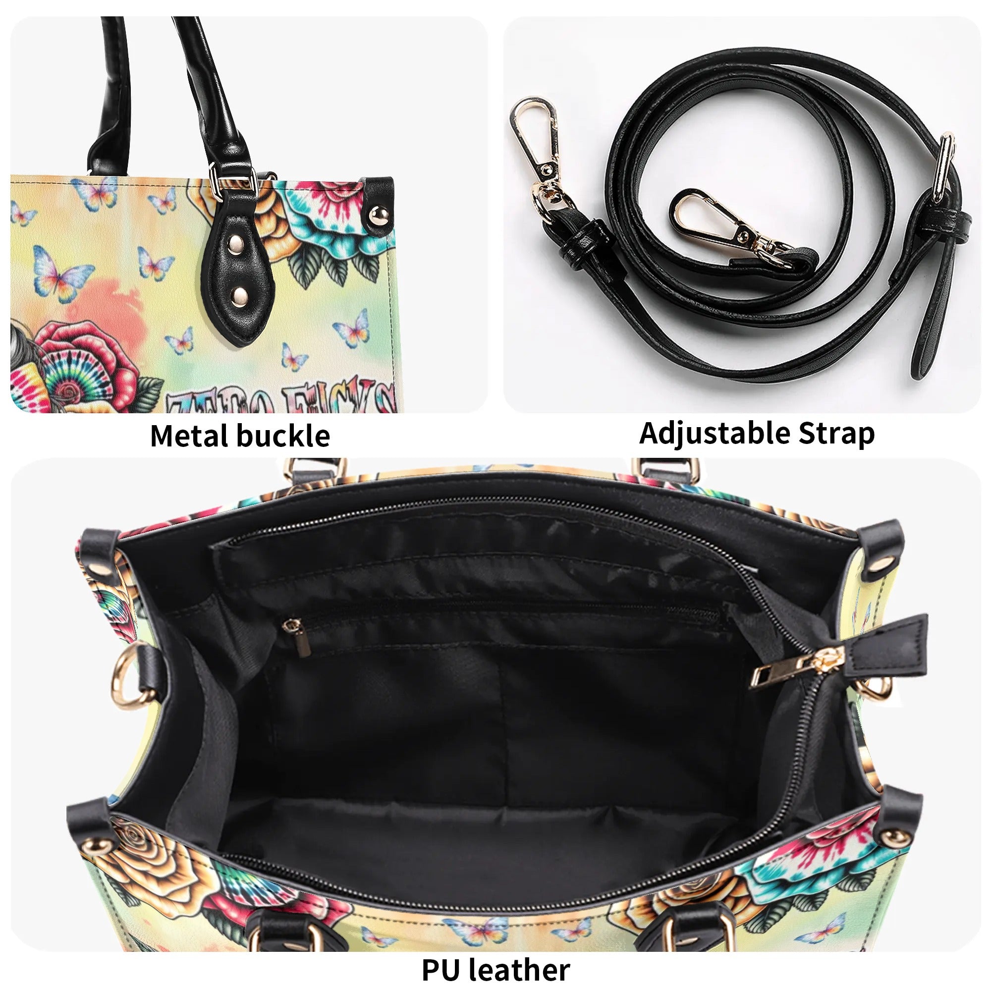 ZERO F GIVEN MESSY BUN TIE DYE LEATHER HANDBAG - TLNZ2606244