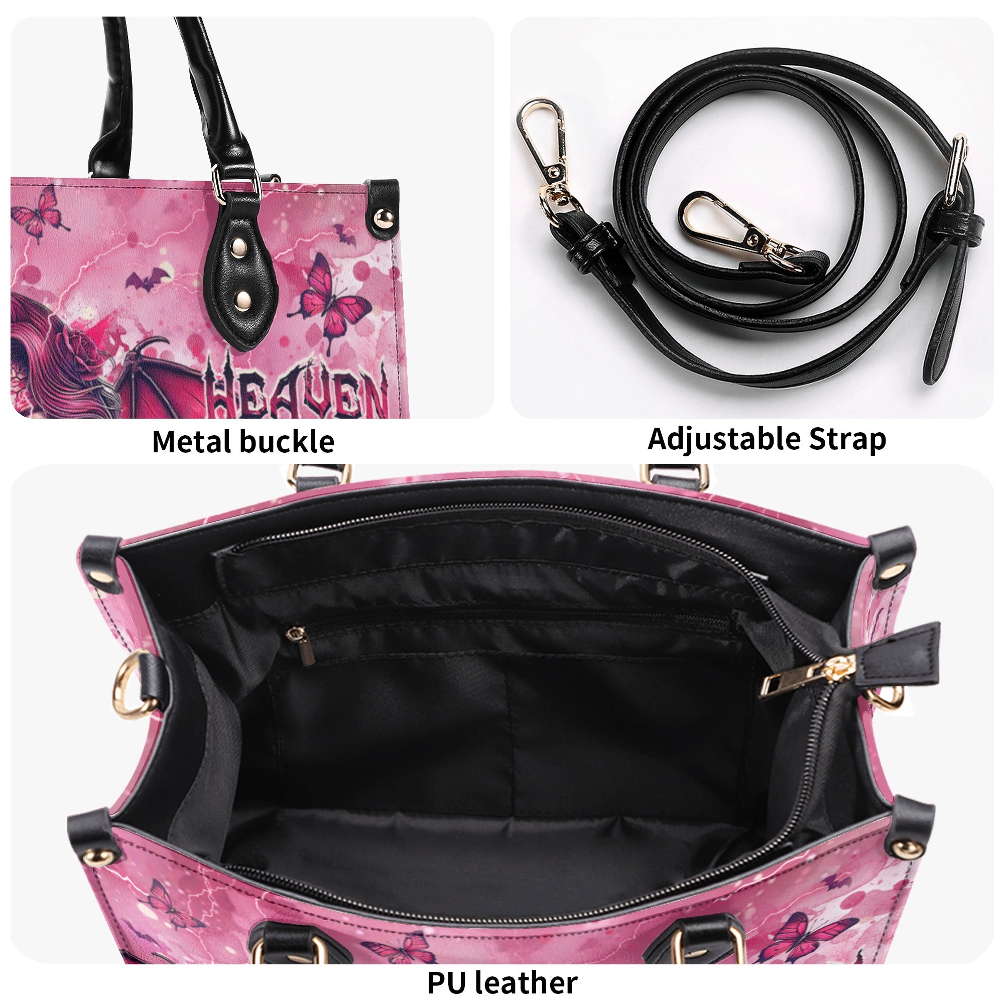 HEAVEN DON'T WANT ME LEATHER HANDBAG - TYHN12112410