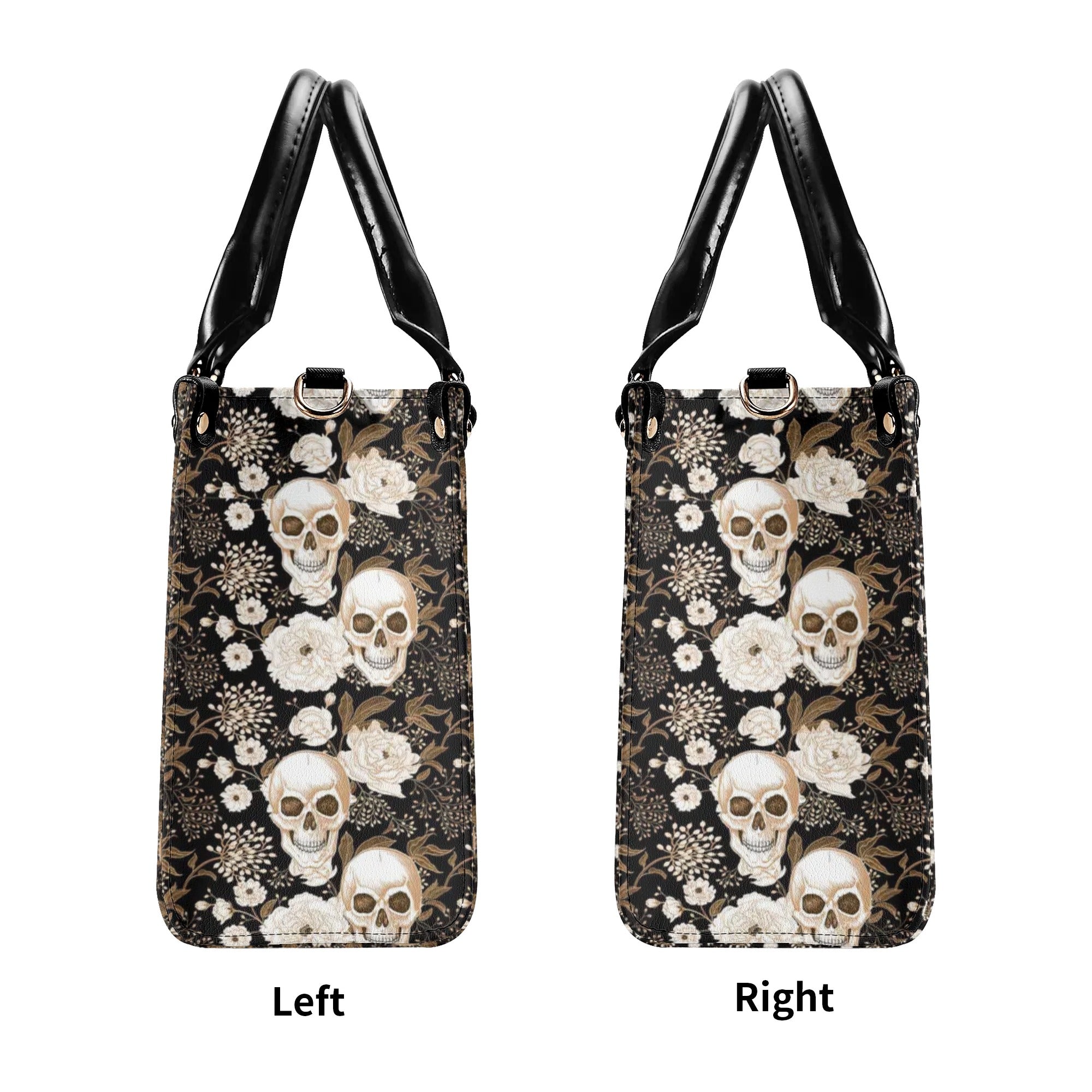 FRESH OUT OF F SKULL FLOWER LEATHER HANDBAG - TLNZ1208244