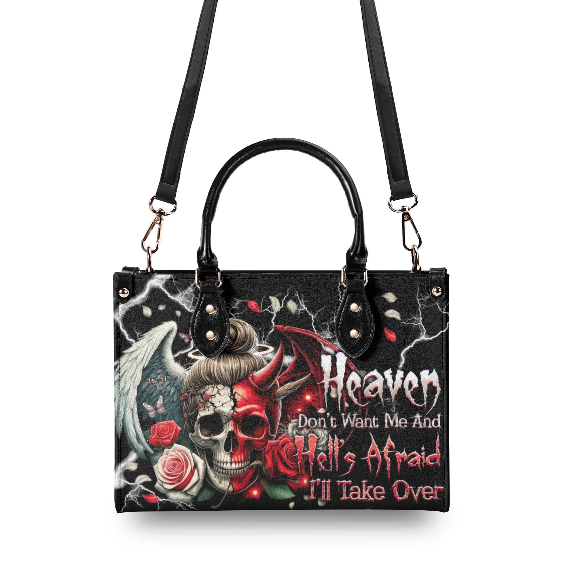 HEAVEN DON'T WANT ME LEATHER HANDBAG - TYTD2407241