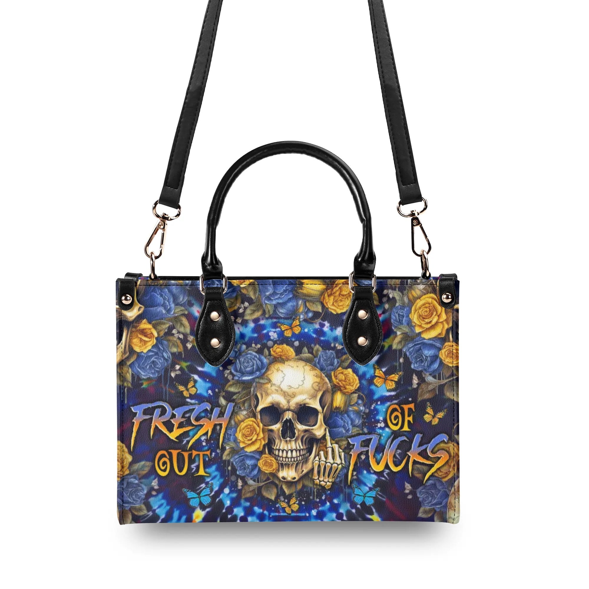 FRESH OUT OF F TIE DYE SKULL LEATHER HANDBAG - TLNO0207245