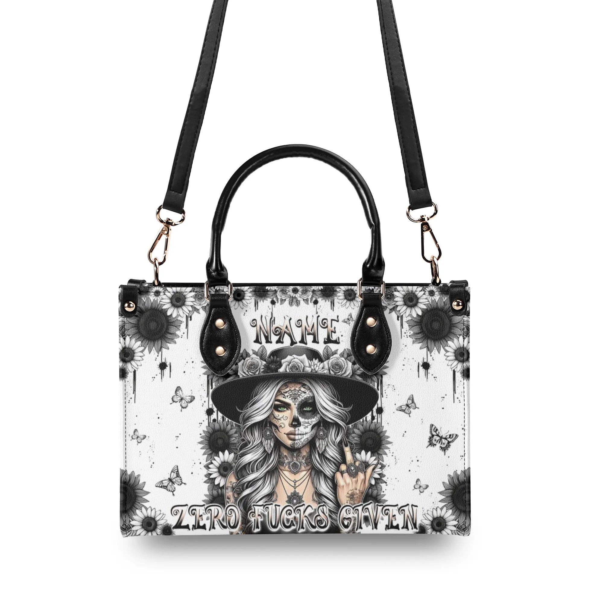 ZERO F GIVEN SKULL LADY LEATHER HANDBAG - TLPQ0509245