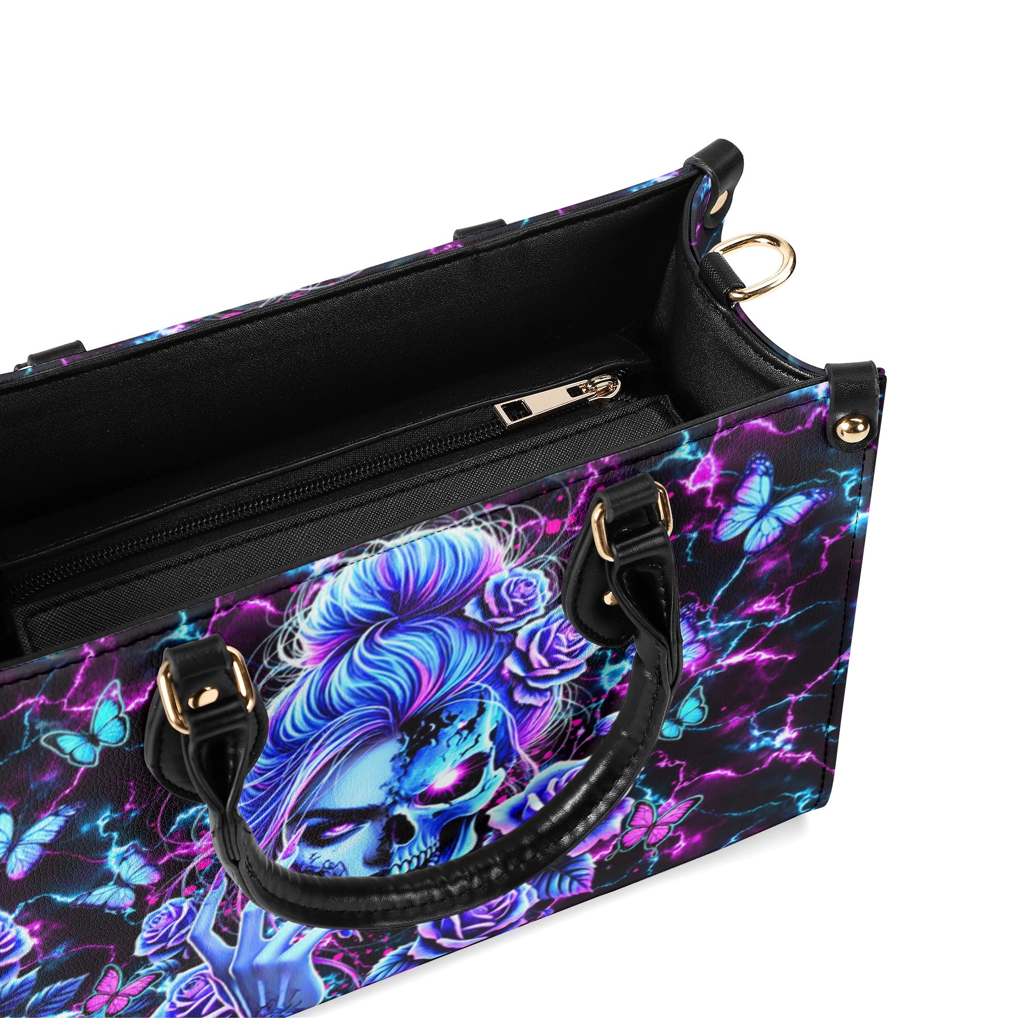 SKULL LADY LEATHER HANDBAG - YHDU2412244