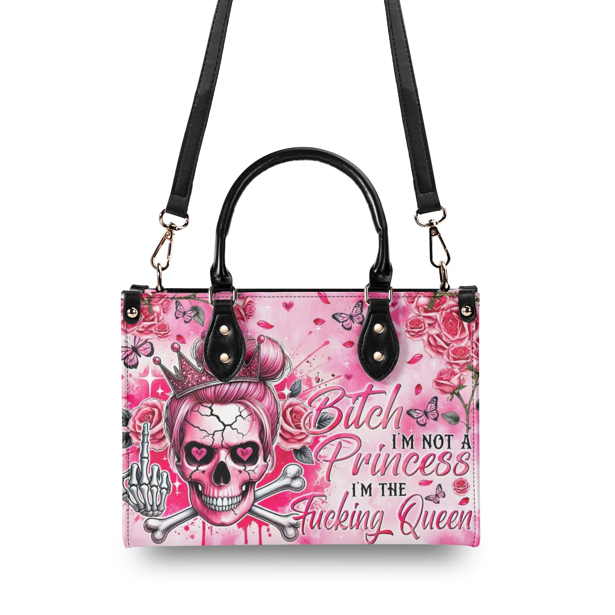 I'M NOT A PRINCESS LEATHER HANDBAG - TYTM2606243