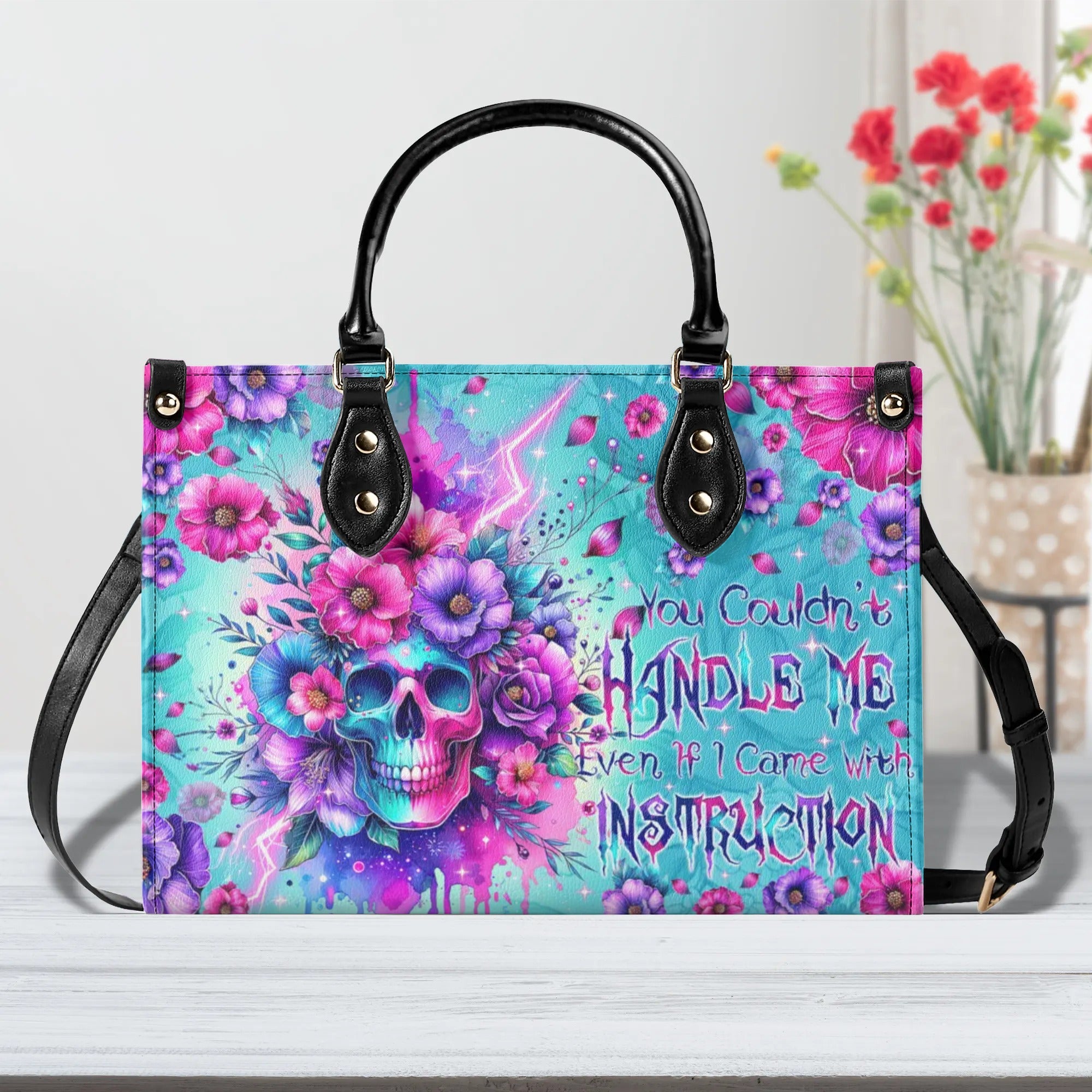 YOU COULDN'T HANDLE ME LEATHER HANDBAG - TYTM2705245