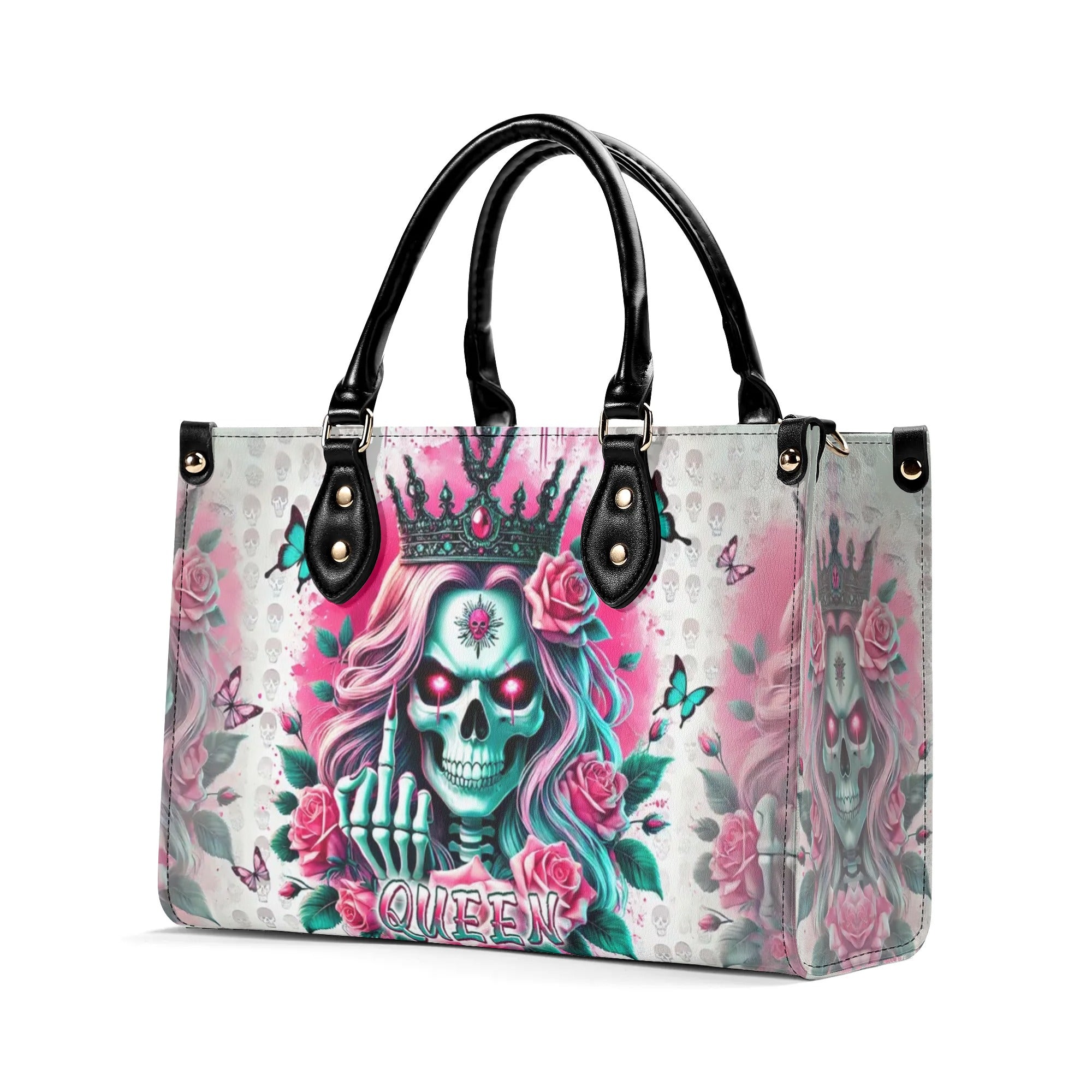 SKULL QUEEN LEATHER HANDBAG - TLPQ2106244