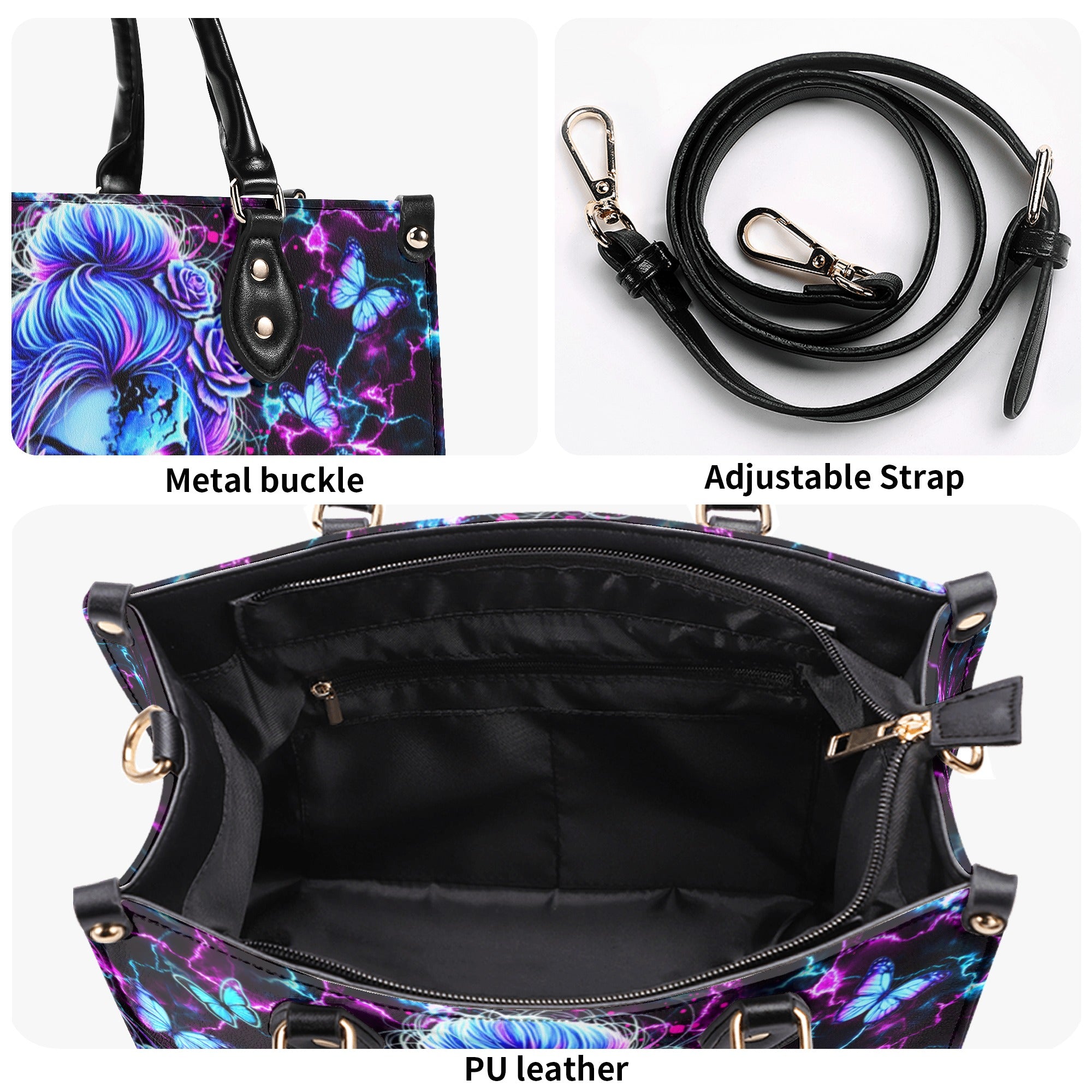 SKULL LADY LEATHER HANDBAG - YHDU2412244