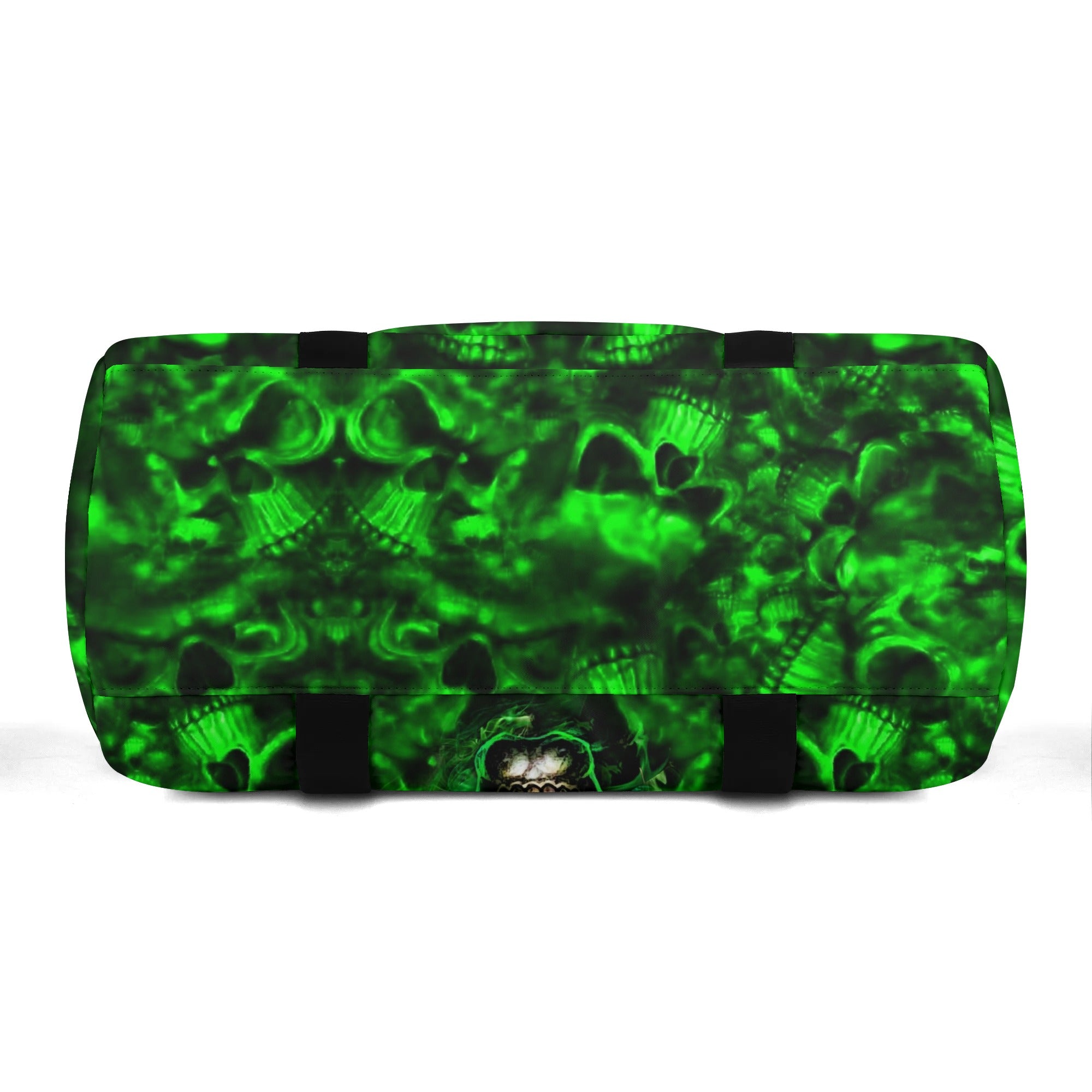 GREEN FIRE SKULL TRAVEL BAG - YHHN1208254
