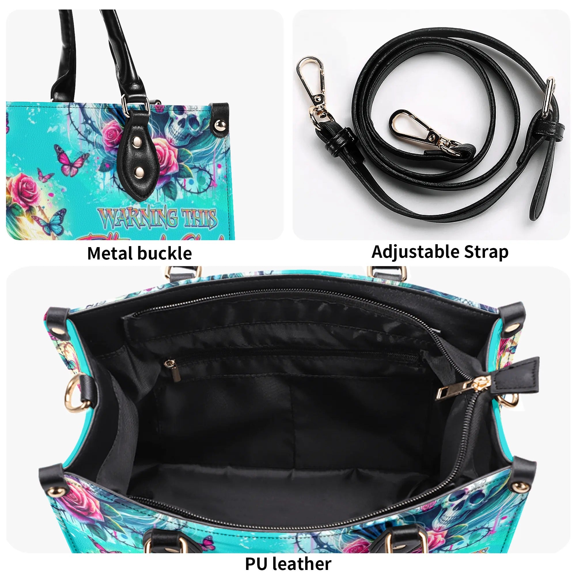 WARNING THIS TATTOOED GIRL LEATHER HANDBAG - TLNZ1106245