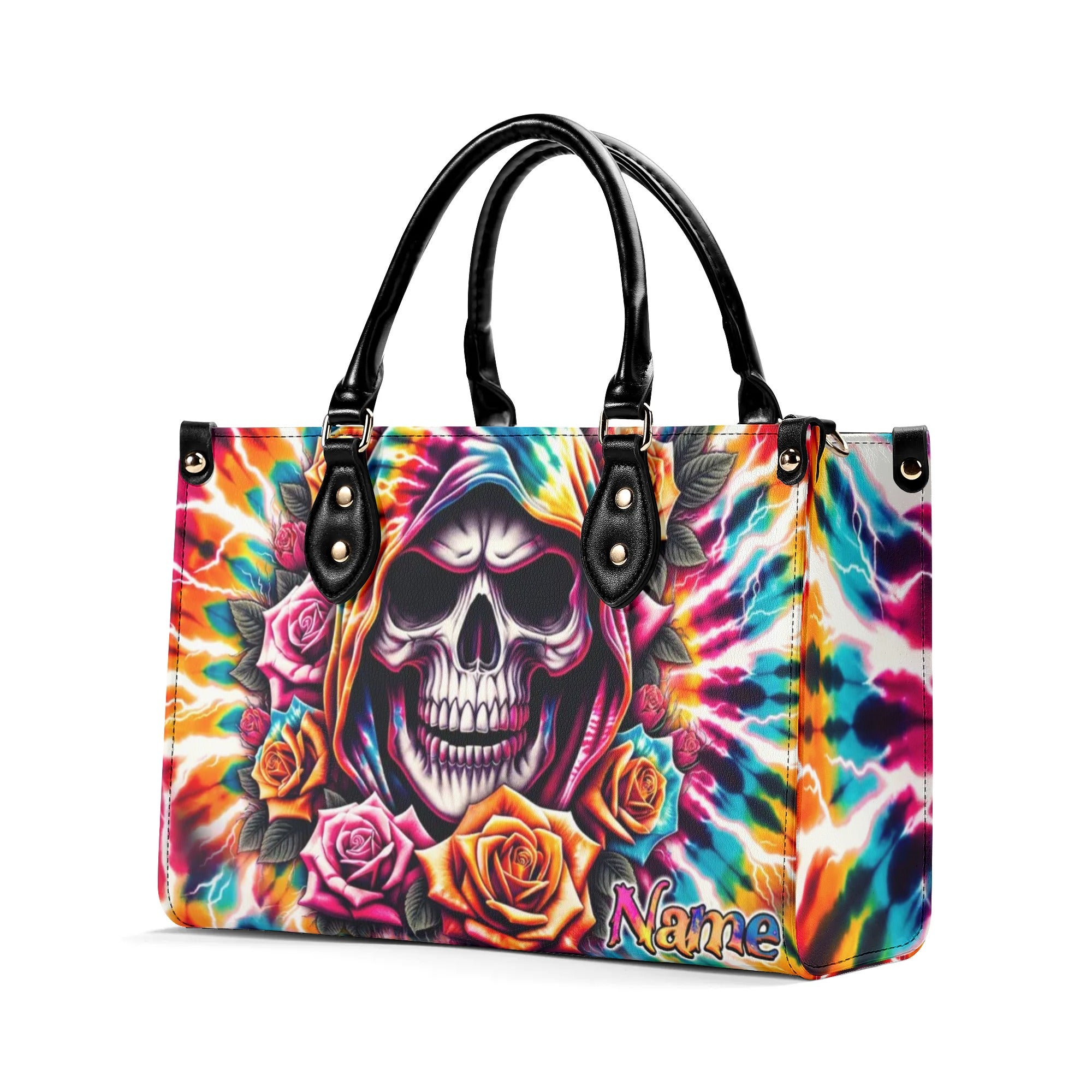 REAPER ROSE TIE DYE LEATHER HANDBAG - TLNZ0107242