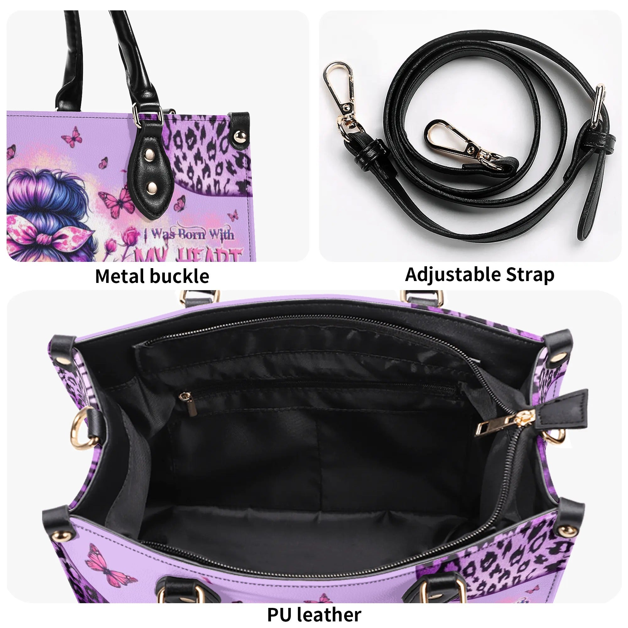 A MOUTH I CAN'T CONTROL MESSY BUN SKULL LEATHER HANDBAG - TLTW2705242