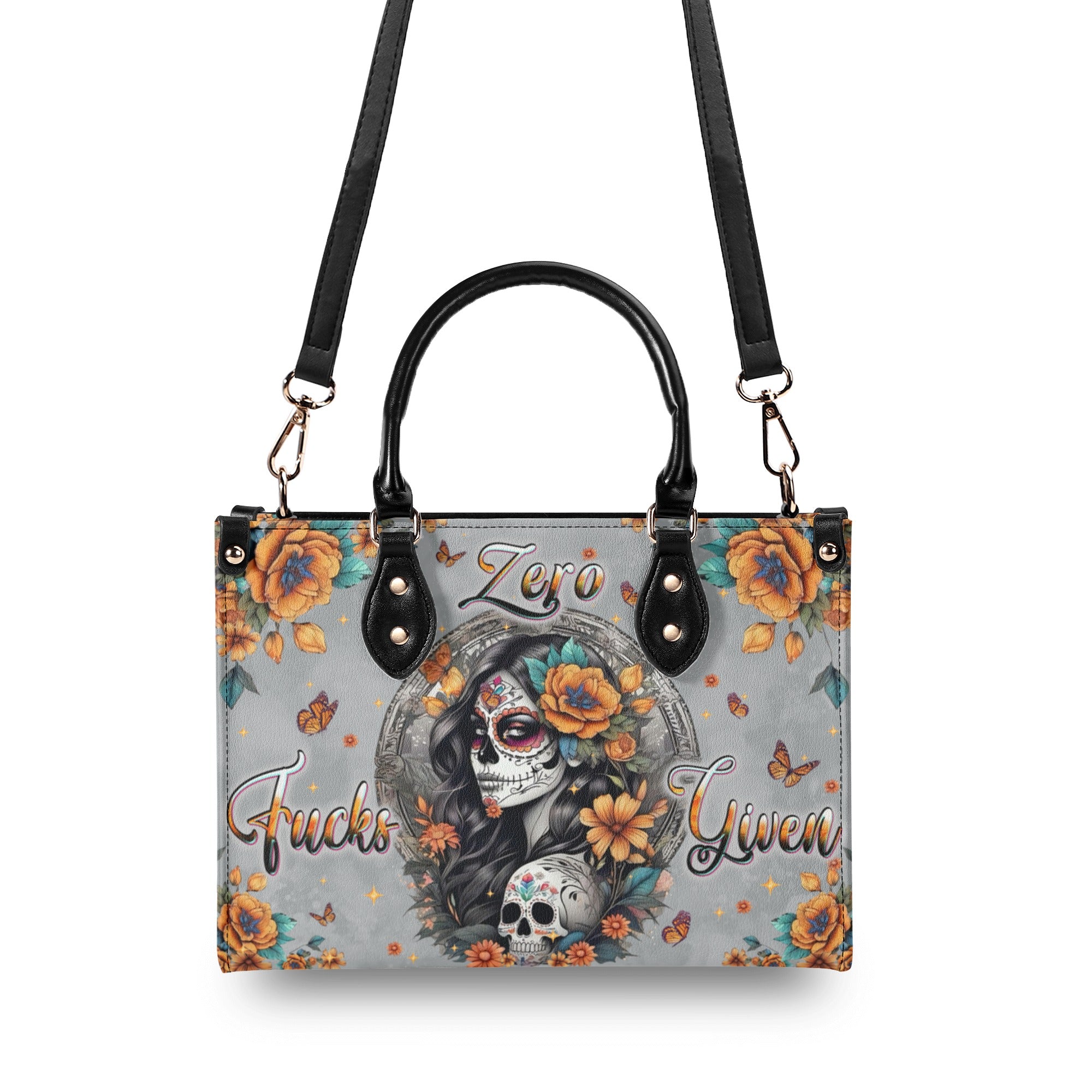 ZERO F GIVEN SUGAR SKULL LEATHER HANDBAG  - TLPQ1710244