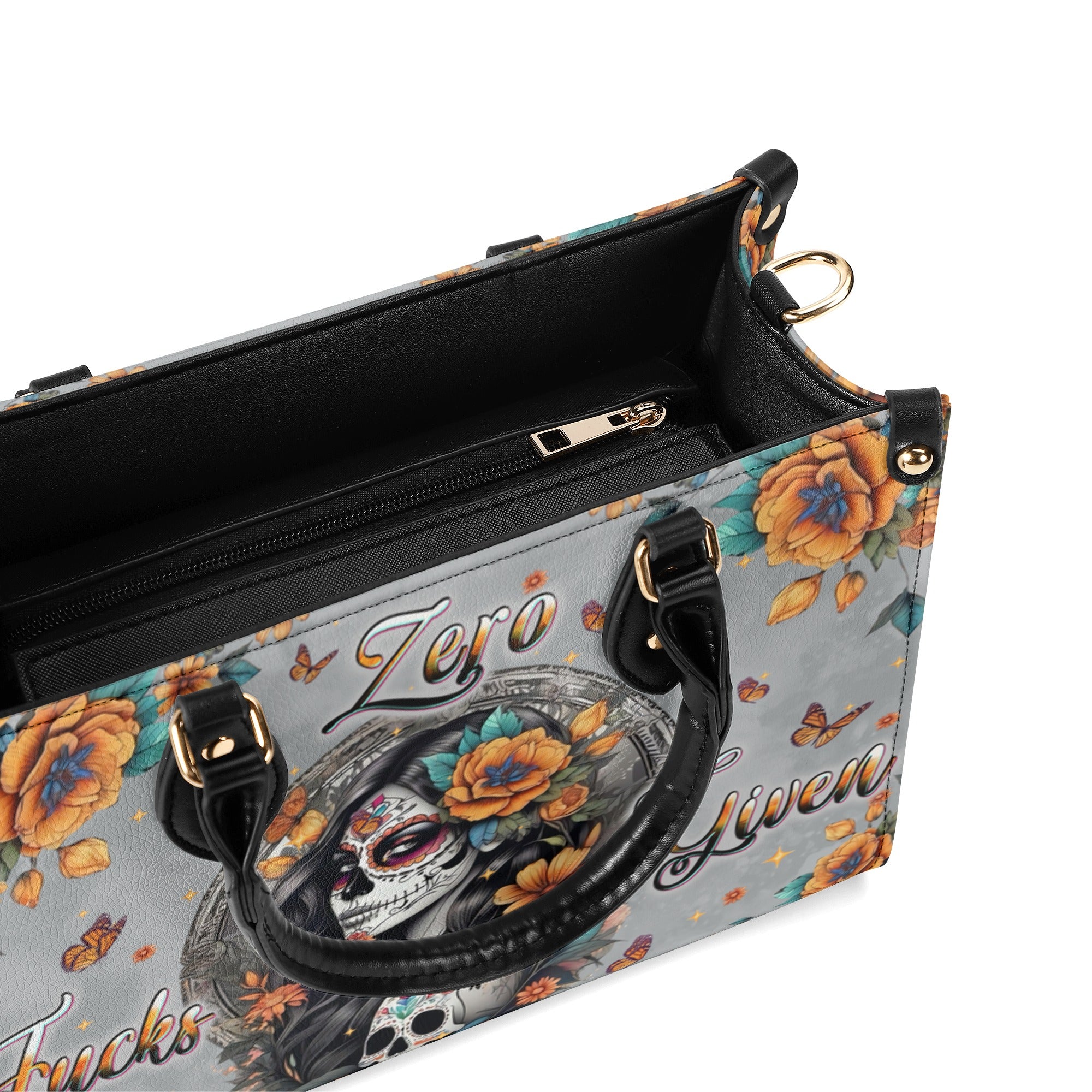 ZERO F GIVEN SUGAR SKULL LEATHER HANDBAG  - TLPQ1710244