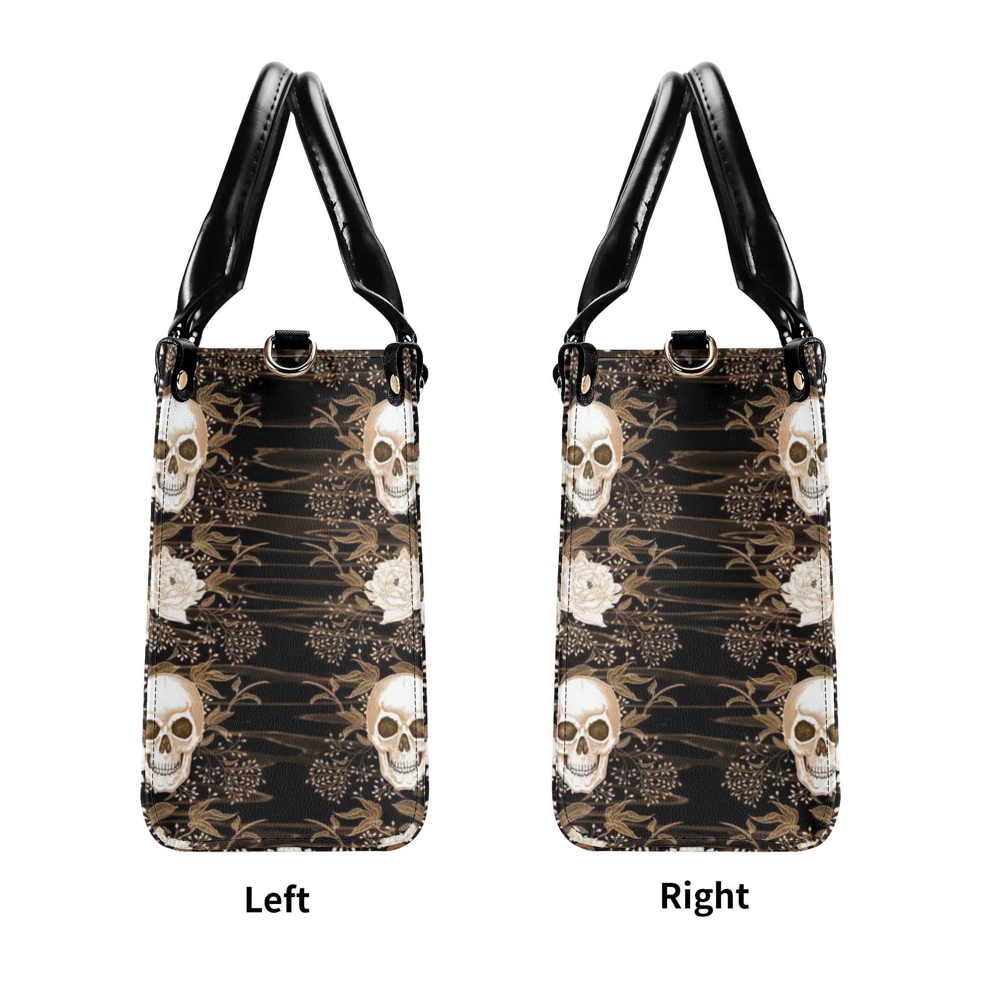 YES I'M A B BUT NOT YOURS MESSY BUN SKULL LEATHER HANDBAG - TLNO3005242