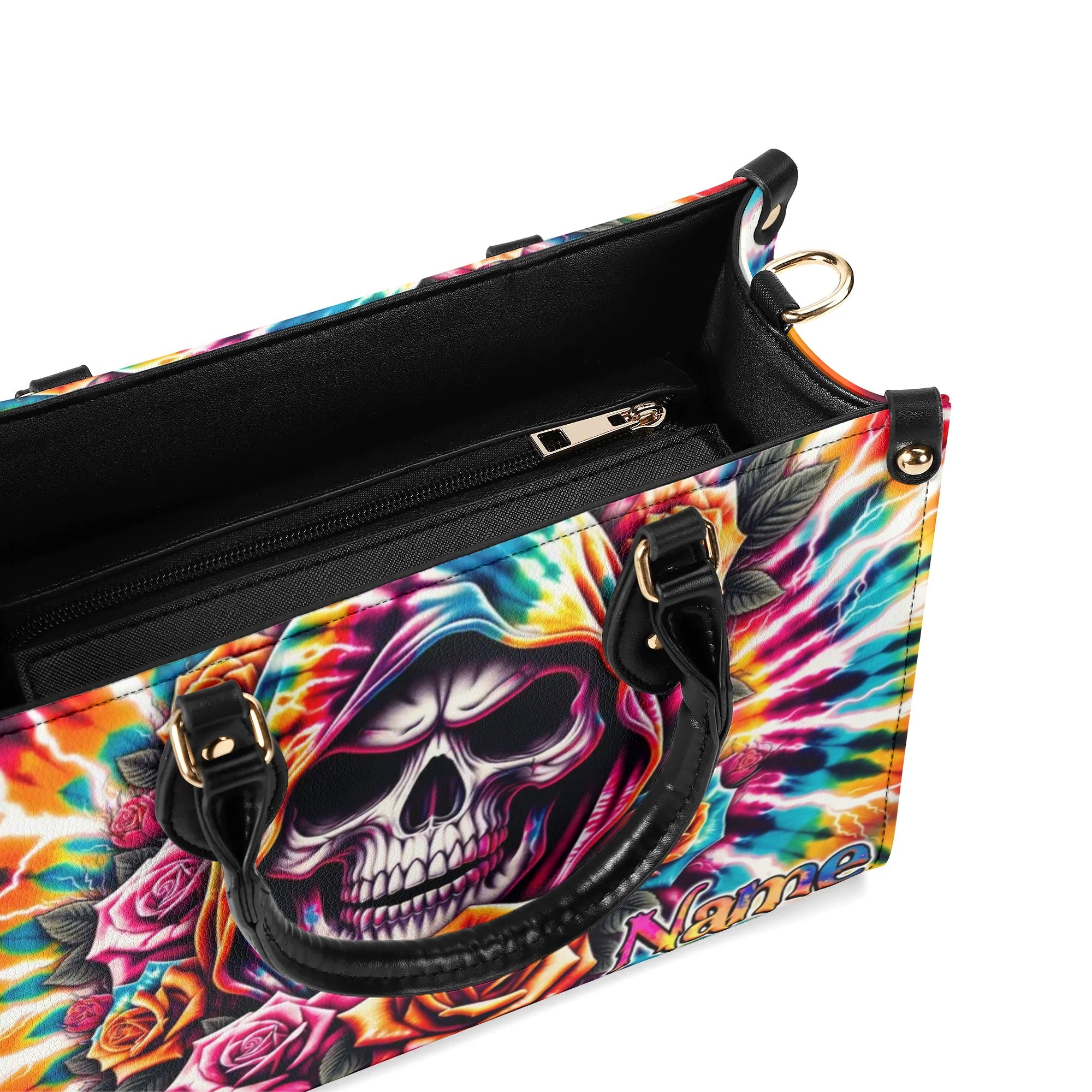 REAPER ROSE TIE DYE LEATHER HANDBAG - TLNZ0107242