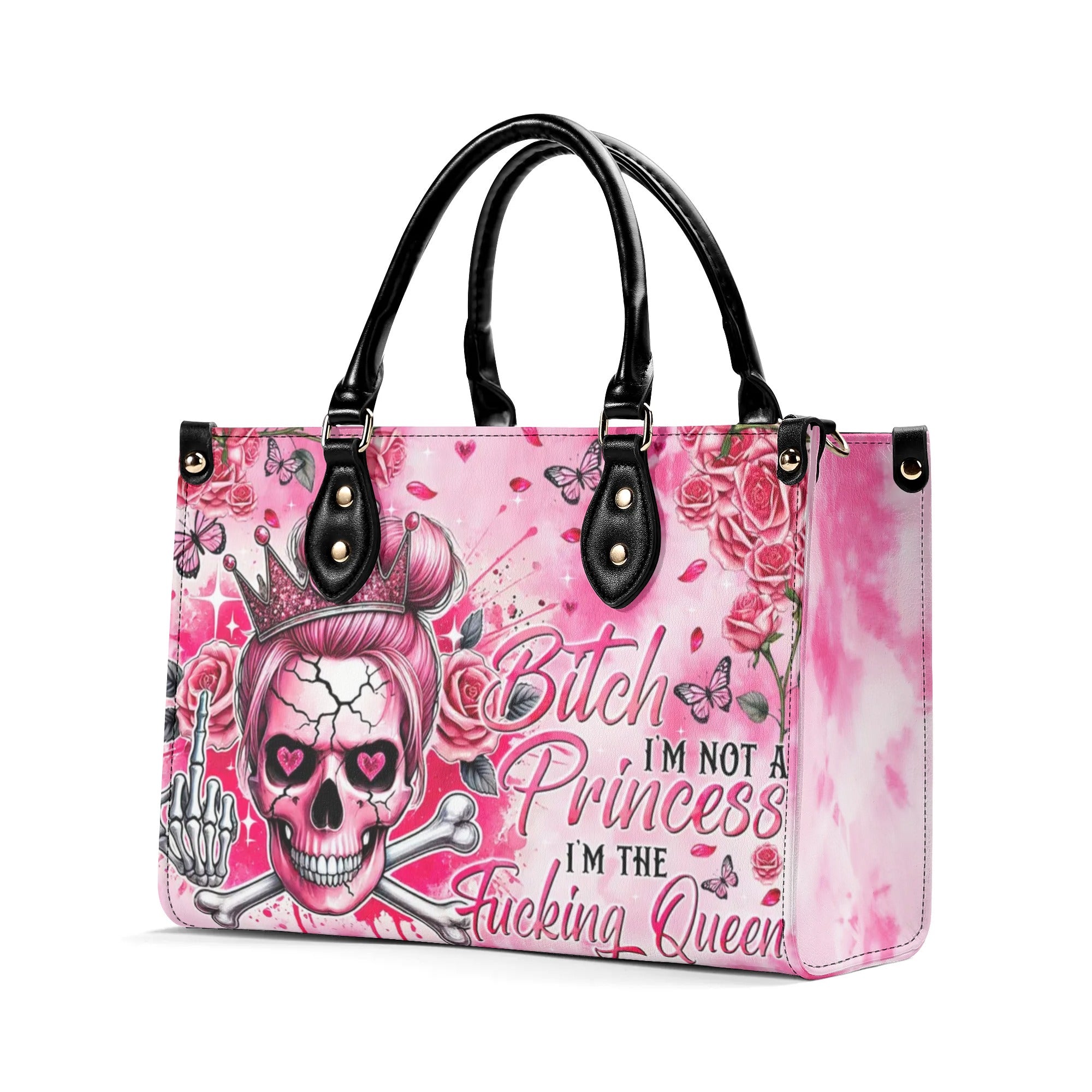 I'M NOT A PRINCESS LEATHER HANDBAG - TYTM2606243