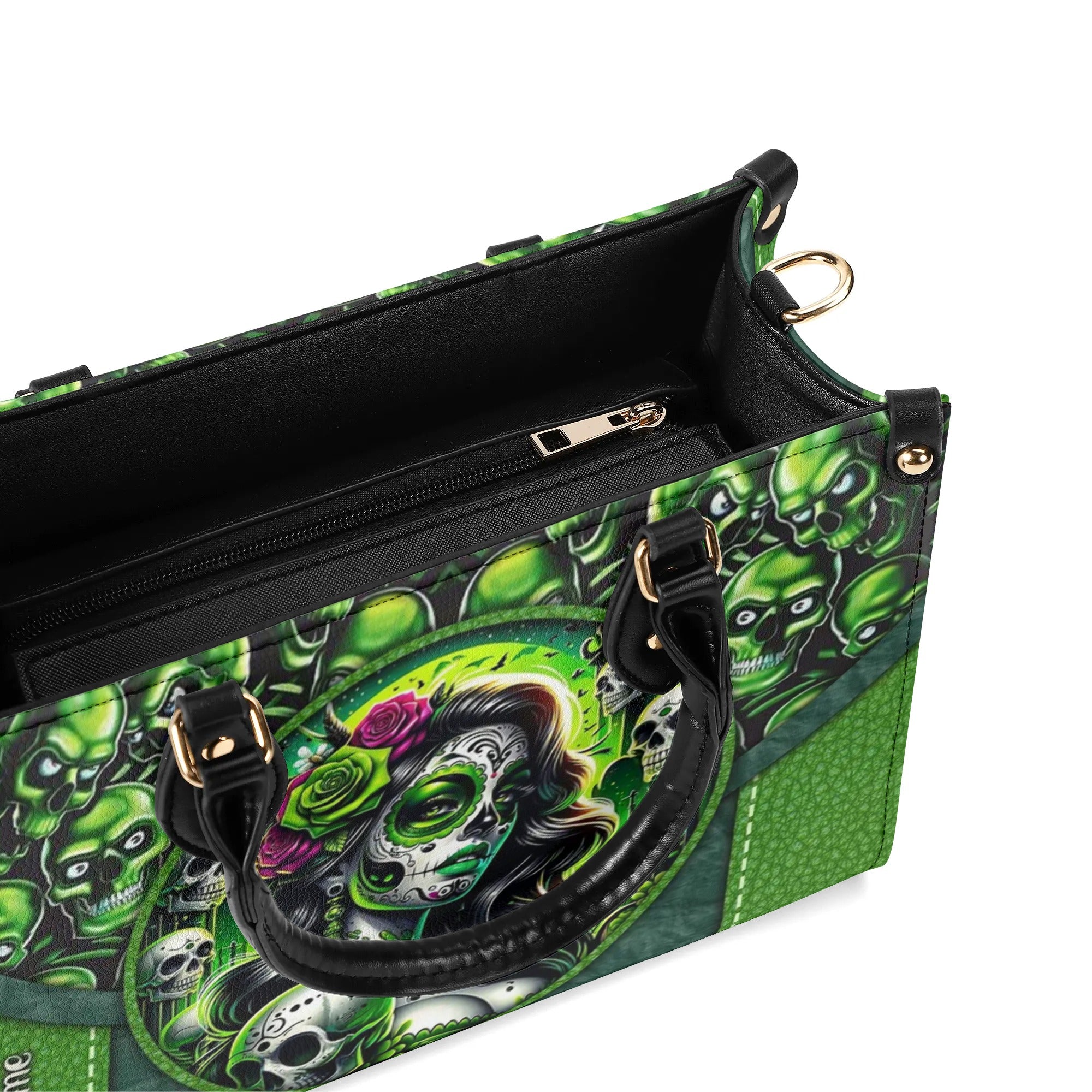 SUGAR SKULL LEATHER HANDBAG - TLNZ2905244