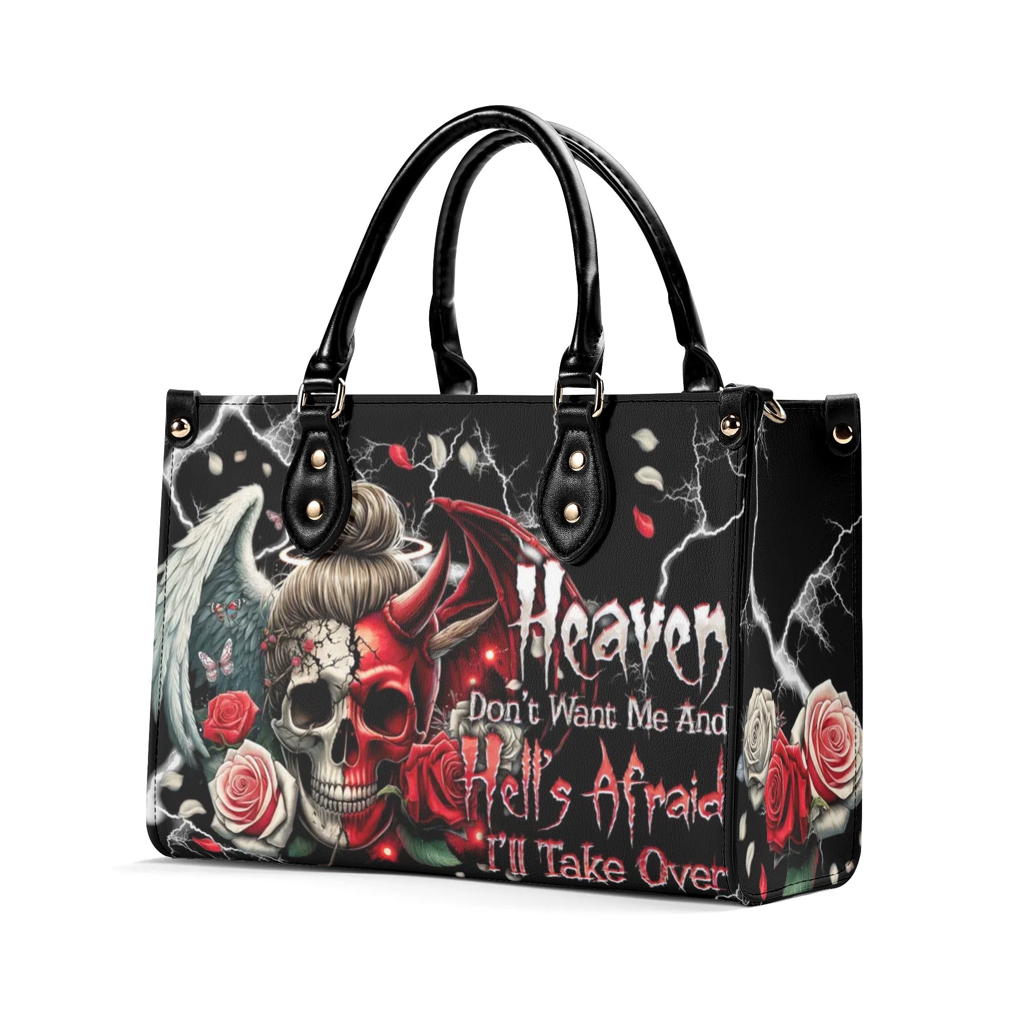 HEAVEN DON'T WANT ME LEATHER HANDBAG - TYTD2407241