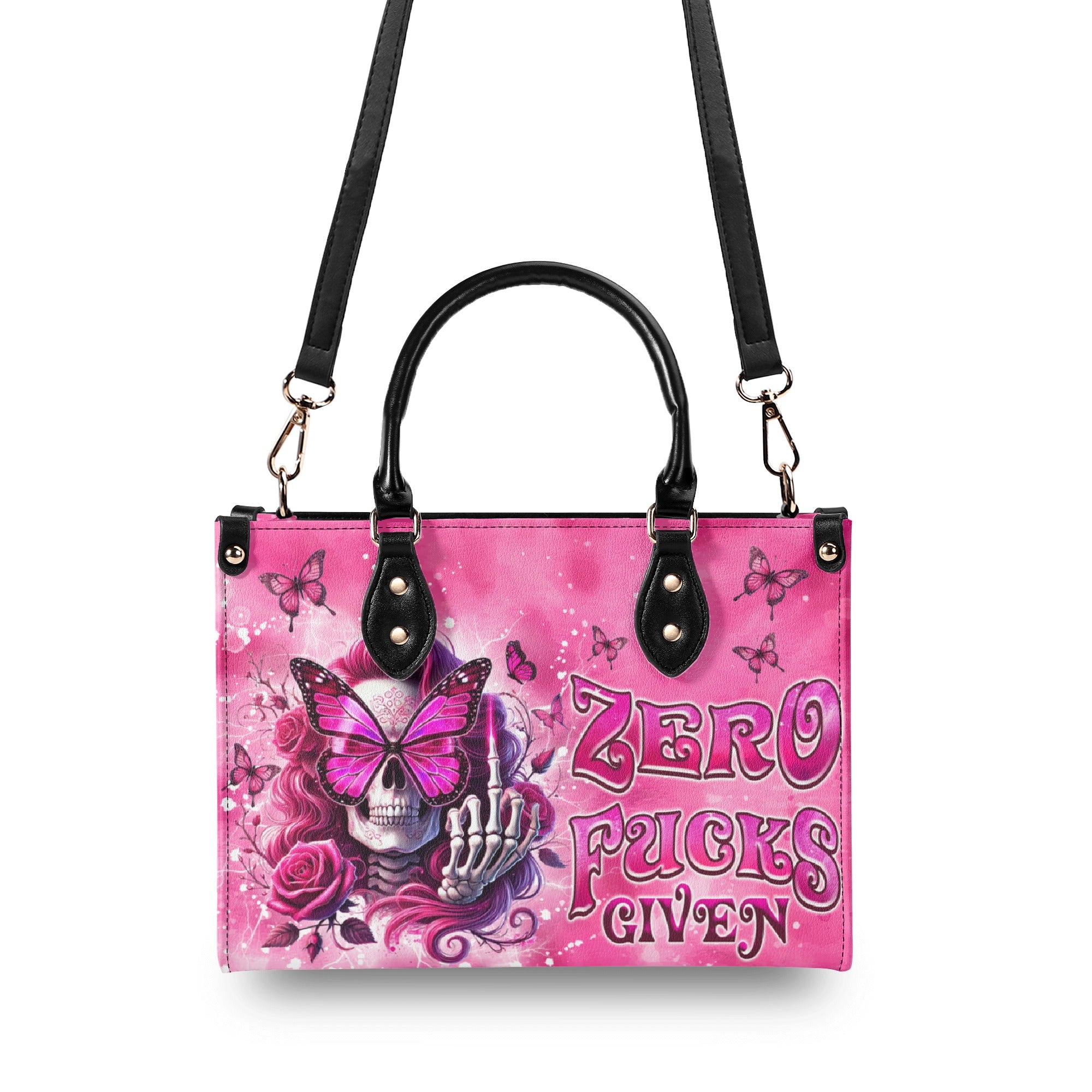 PERSONALIZED ZERO F GIVEN SKULL LADY LEATHER HANDBAG  - TLNZ0603253