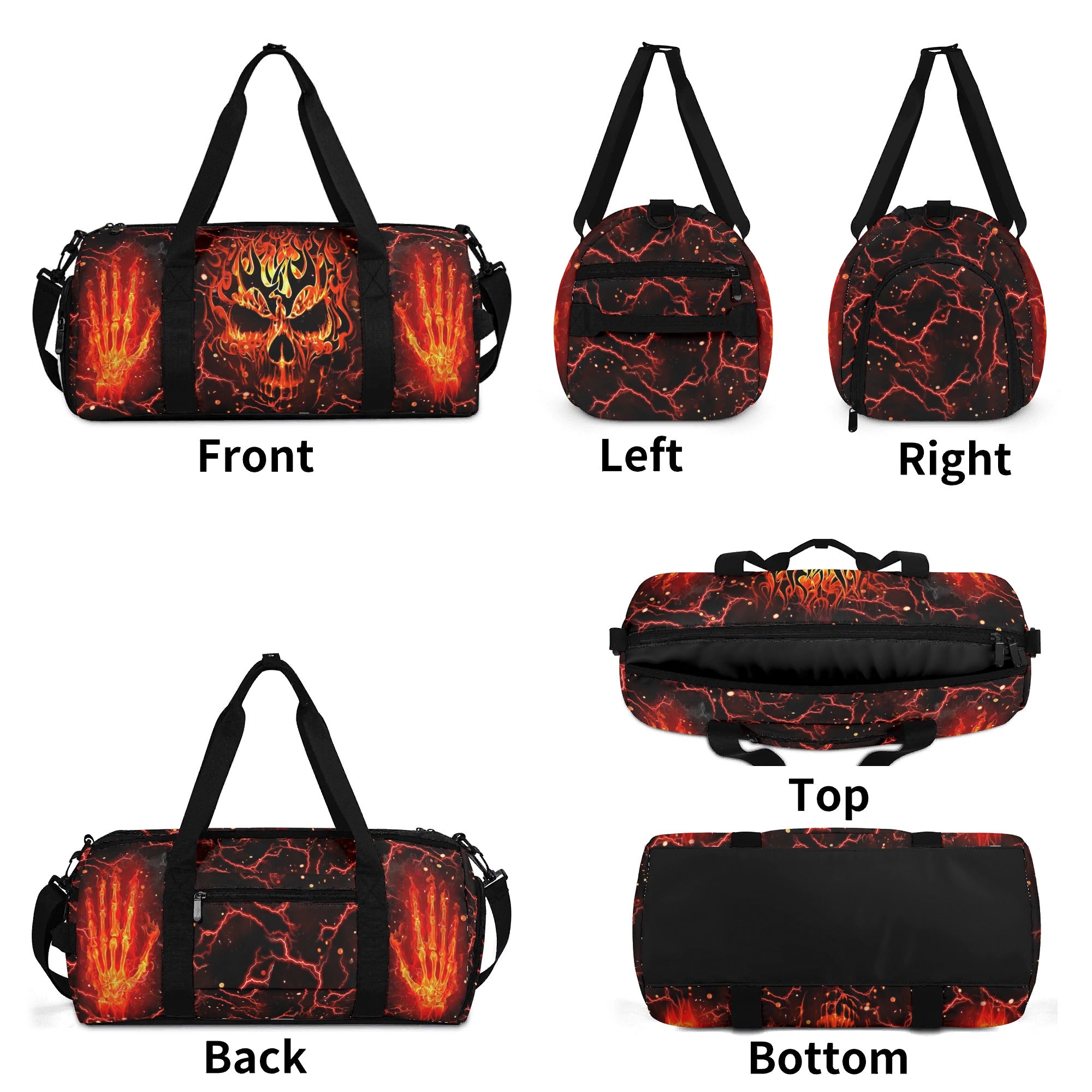 FIRE DEMON SKULL TRAVEL BAG - YHLT1208254