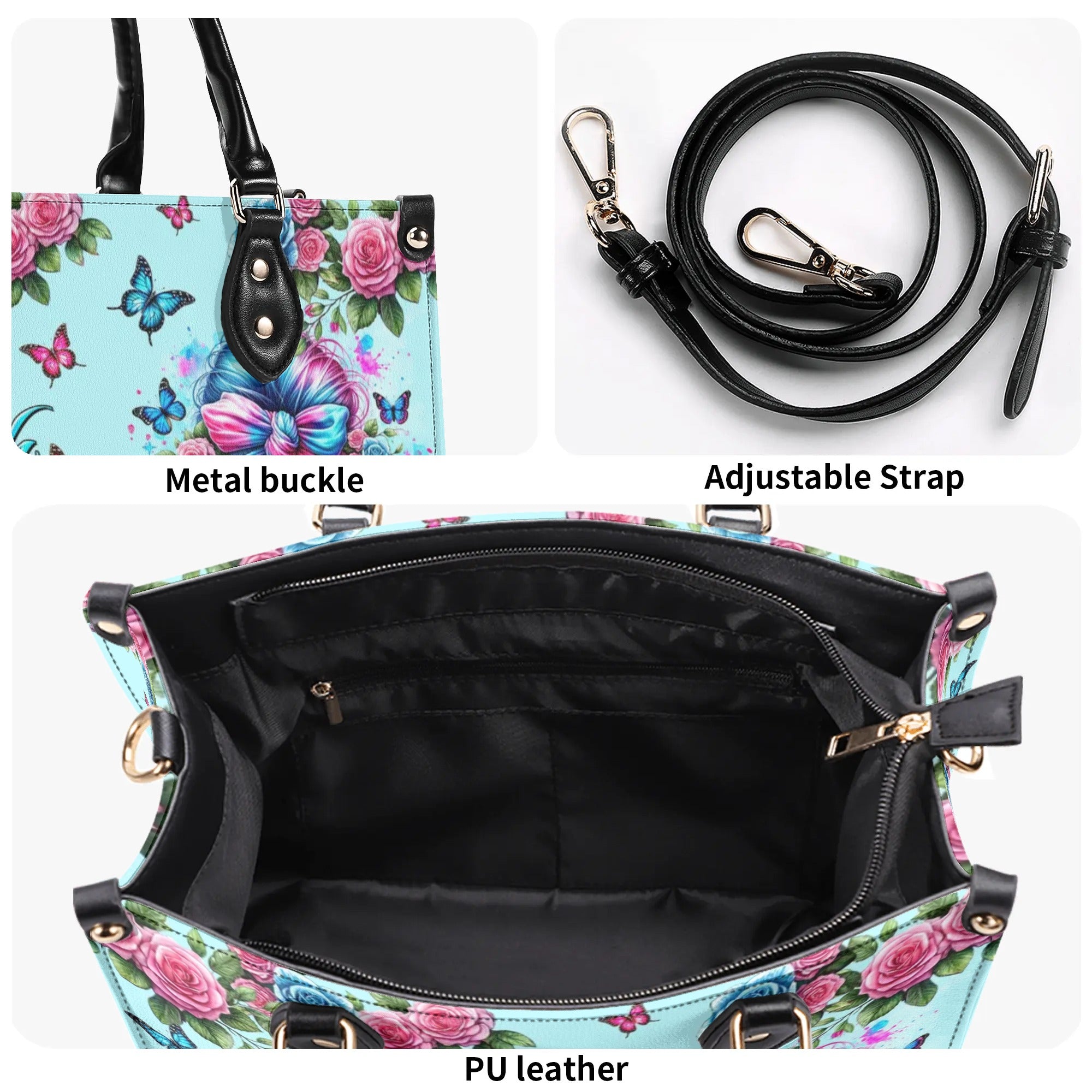 FRESH OUT OF F MESSY BUN SKULL LEATHER HANDBAG - TLTR1408243