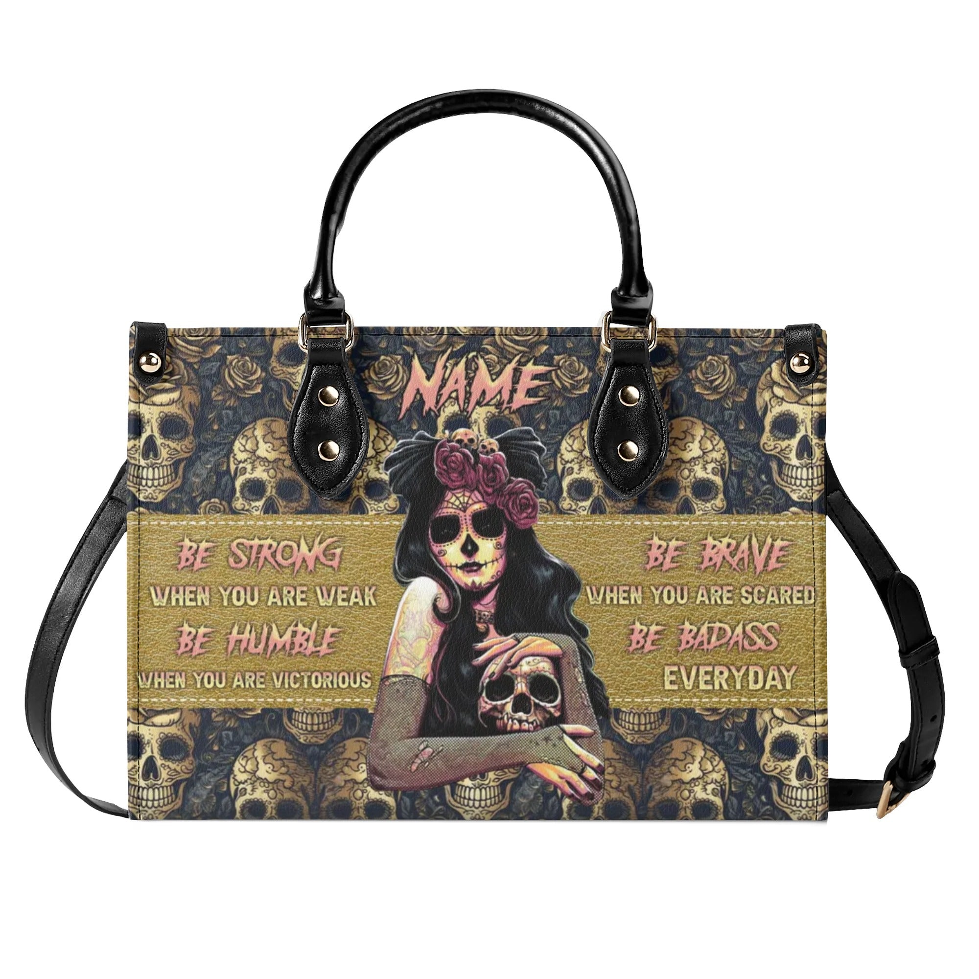 BE STRONG WHEN YOU ARE WEAK LEATHER HANDBAG - TLNZ0506244