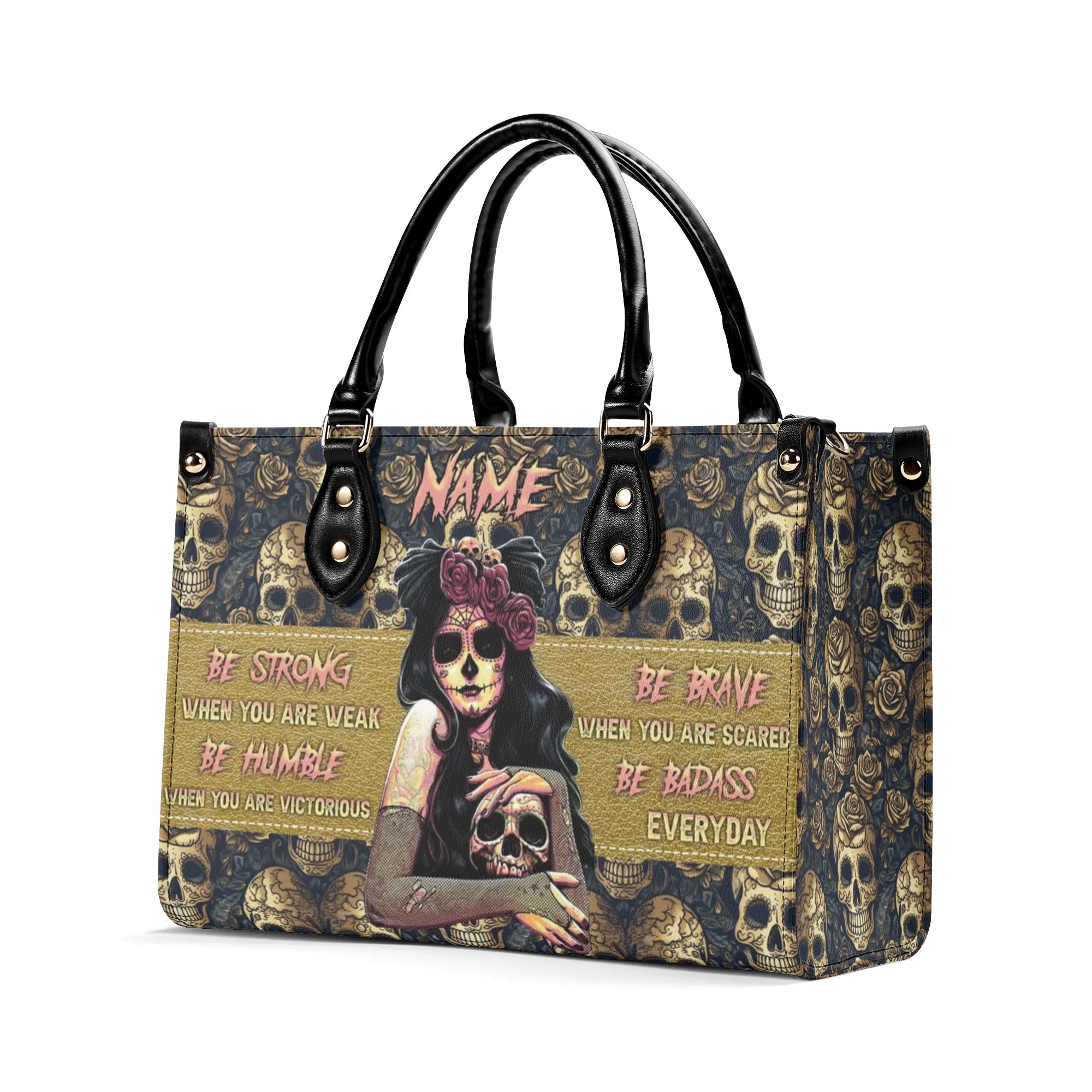 BE STRONG WHEN YOU ARE WEAK LEATHER HANDBAG - TLNZ0506244