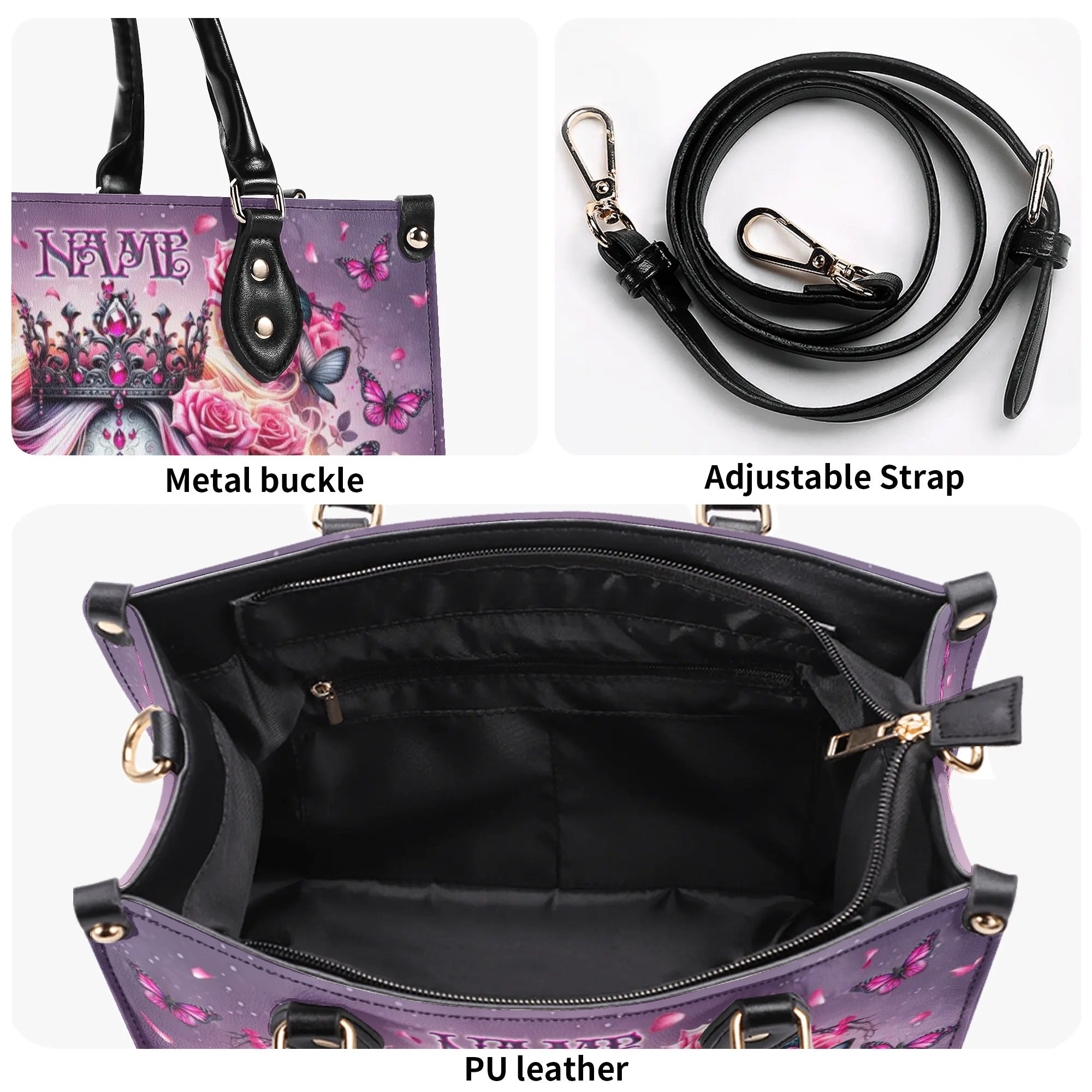 SKULL QUEEN LEATHER HANDBAG - TLNO1306242