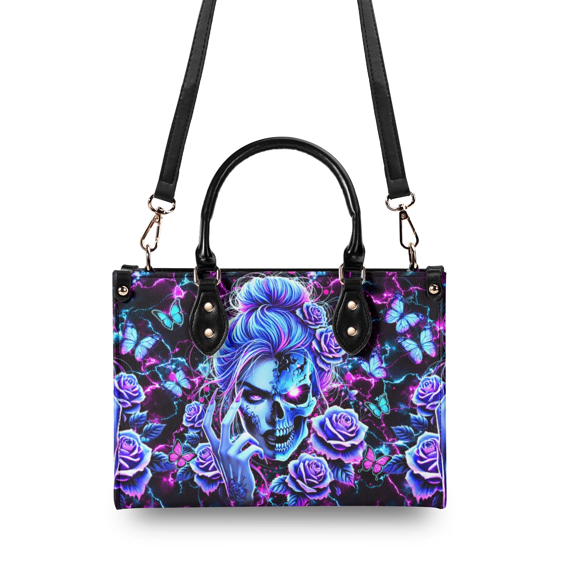 SKULL LADY LEATHER HANDBAG - YHDU2412244