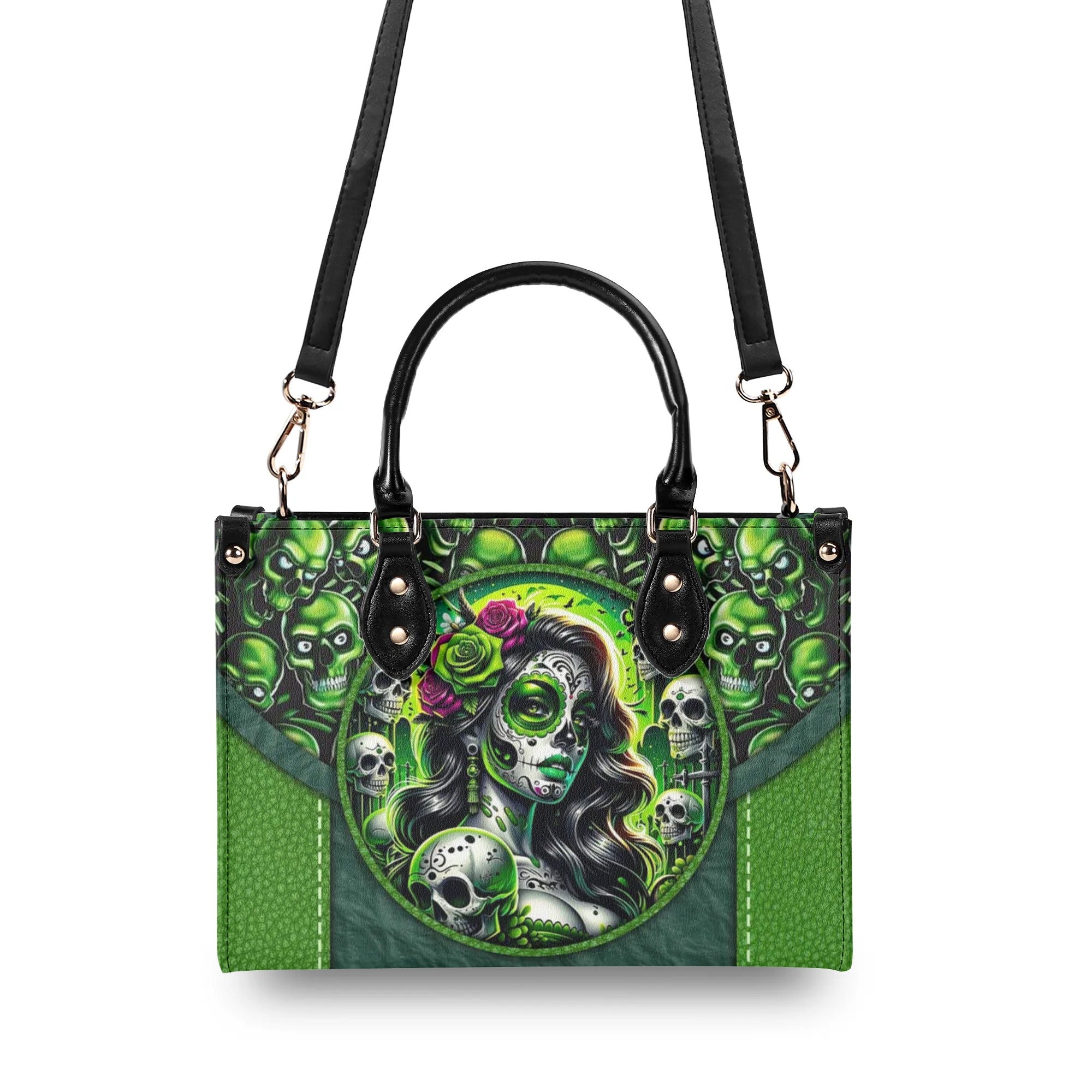 SUGAR SKULL LEATHER HANDBAG - TLNZ2905244