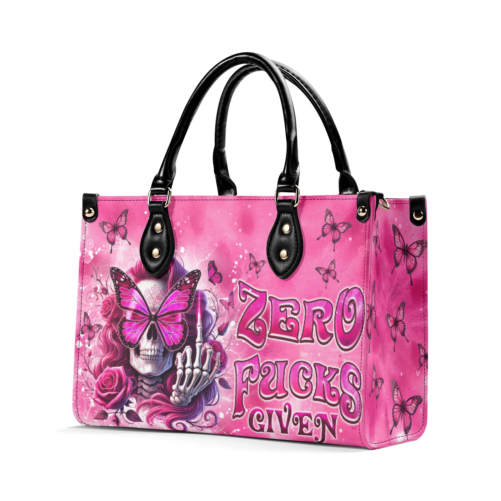 PERSONALIZED ZERO F GIVEN SKULL LADY LEATHER HANDBAG  - TLNZ0603253