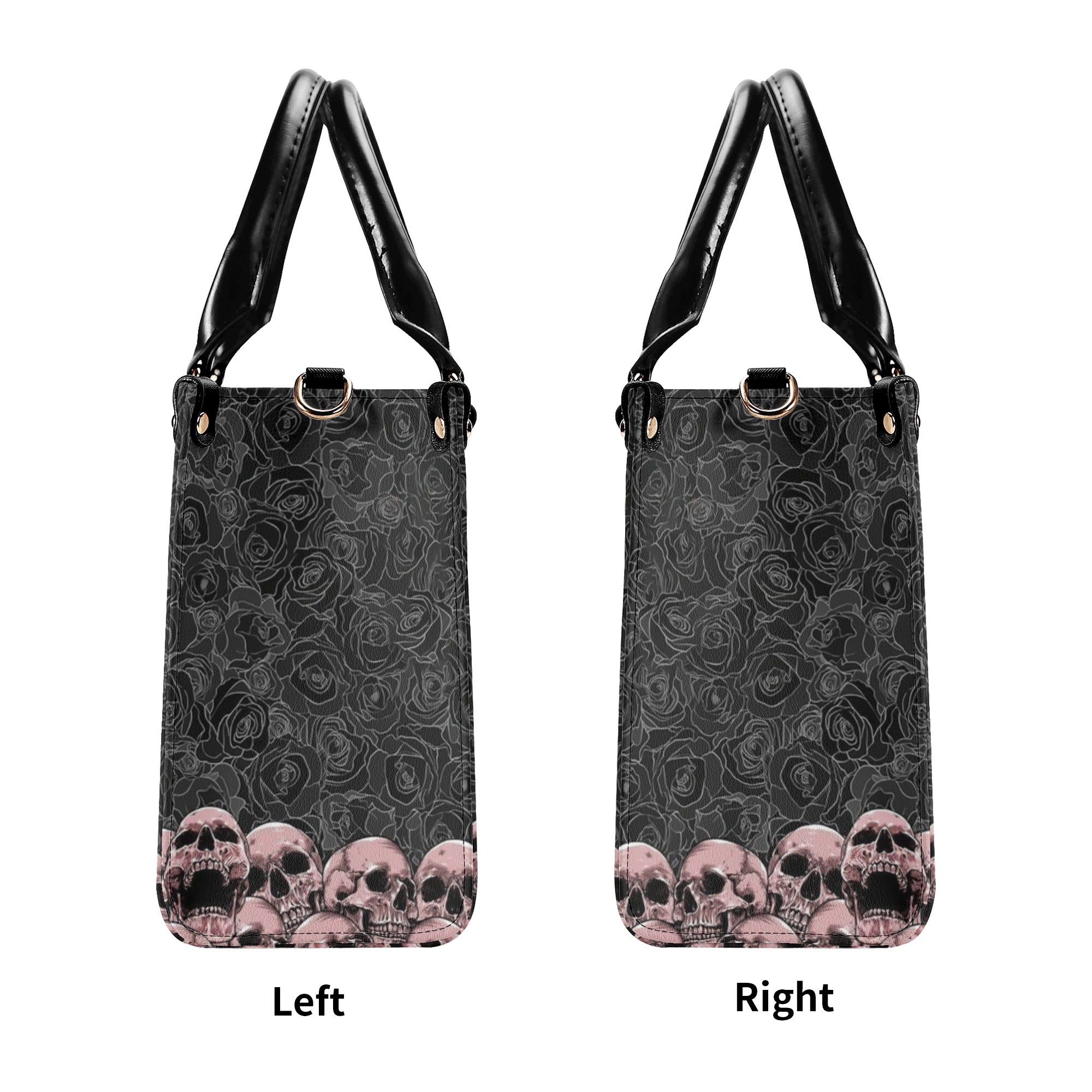 YES I'M A B BUT NOT YOURS SKULL LIPS LEATHER HANDBAG - YHHG3112244