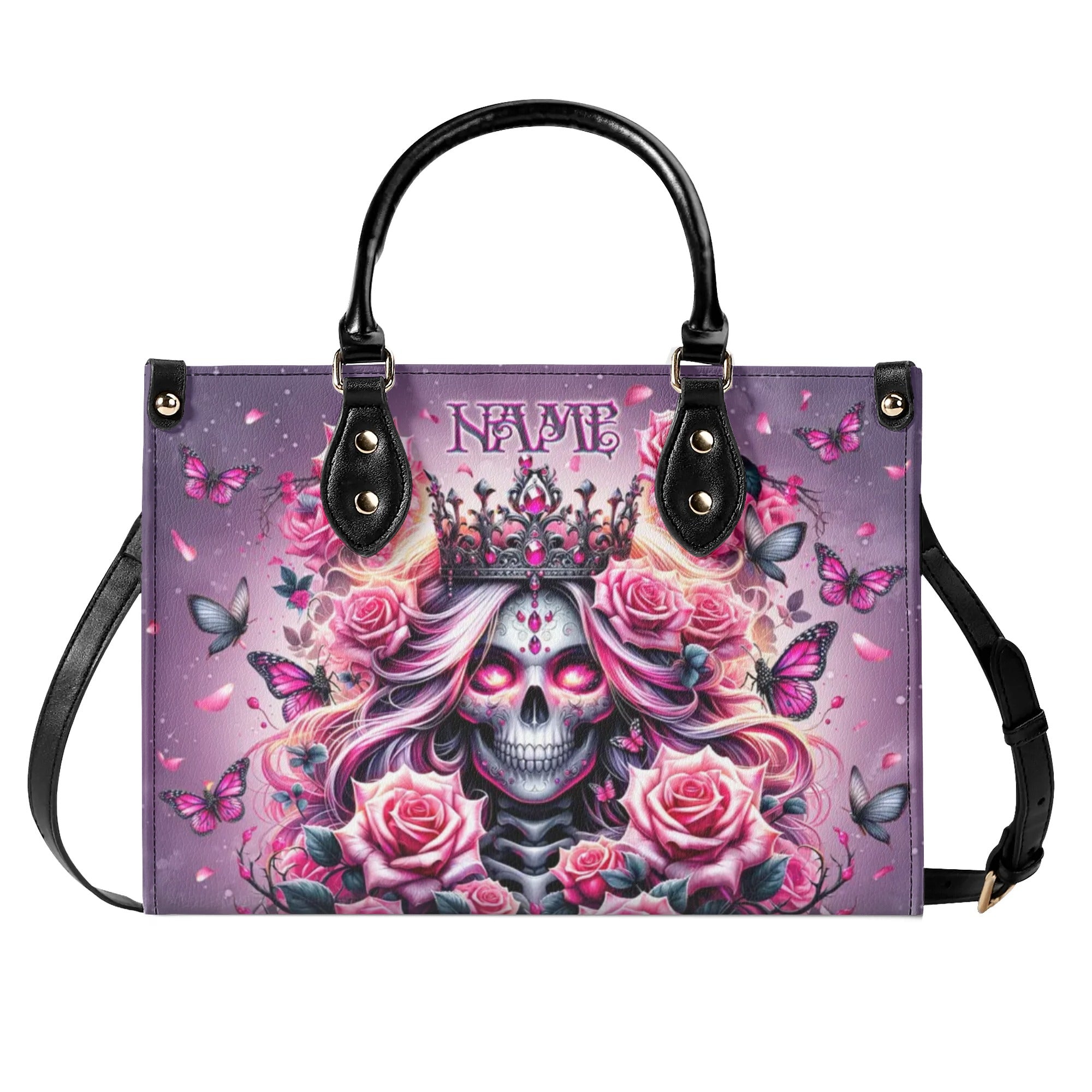 SKULL QUEEN LEATHER HANDBAG - TLNO1306242