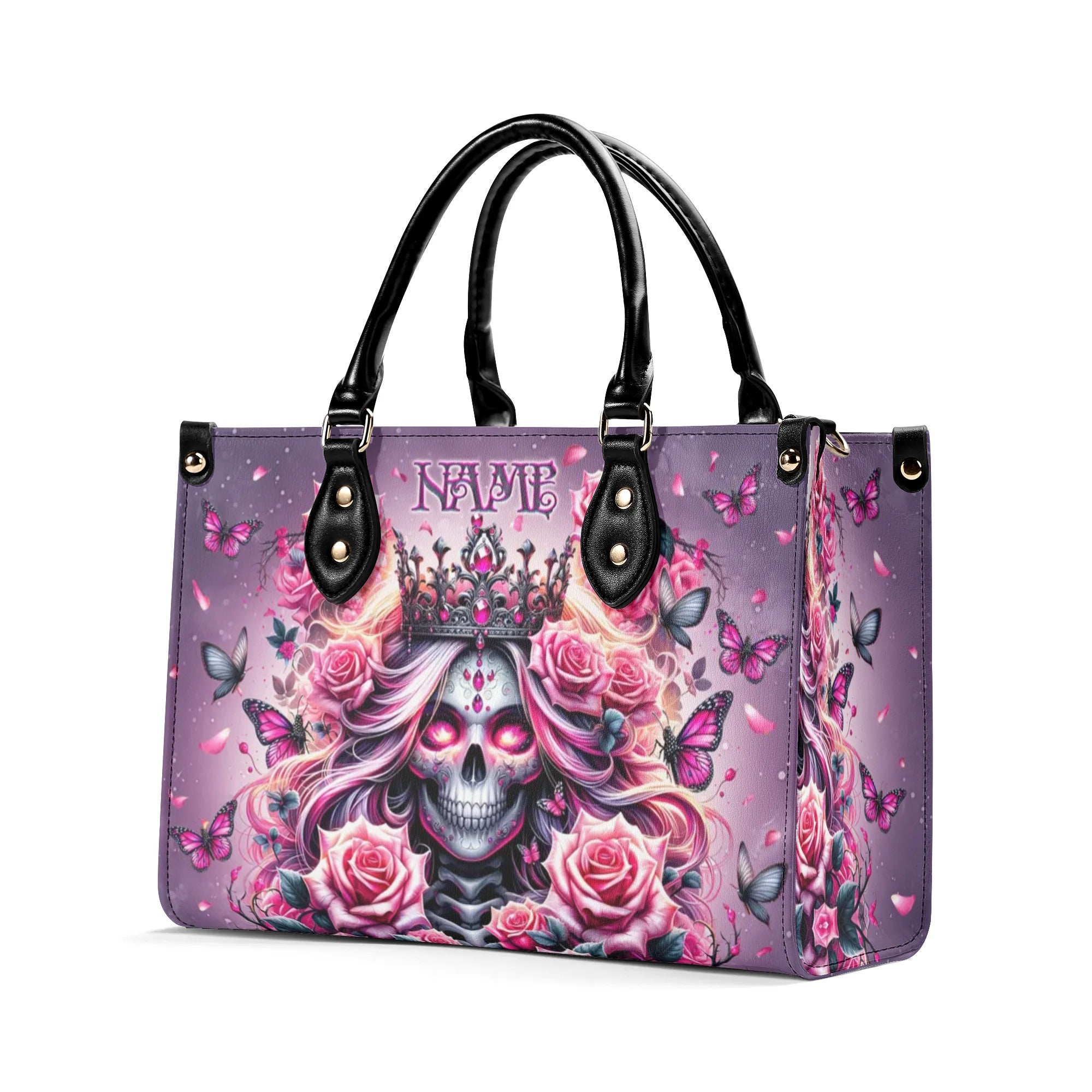 SKULL QUEEN LEATHER HANDBAG - TLNO1306242