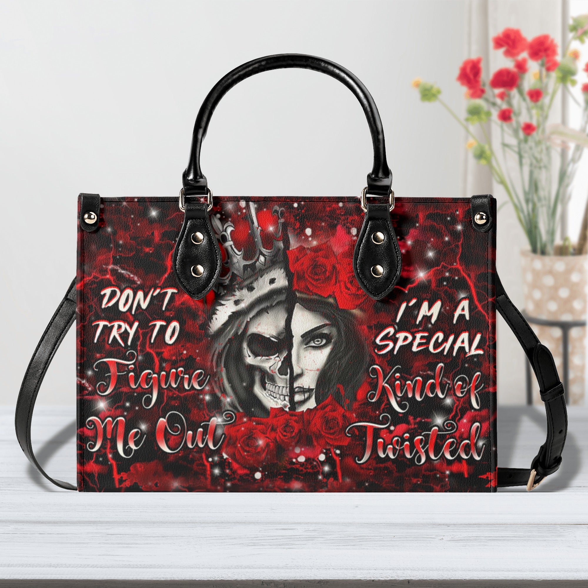 DON'T TRY TO FIGURE ME OUT LEATHER HANDBAG - YHHN2612244