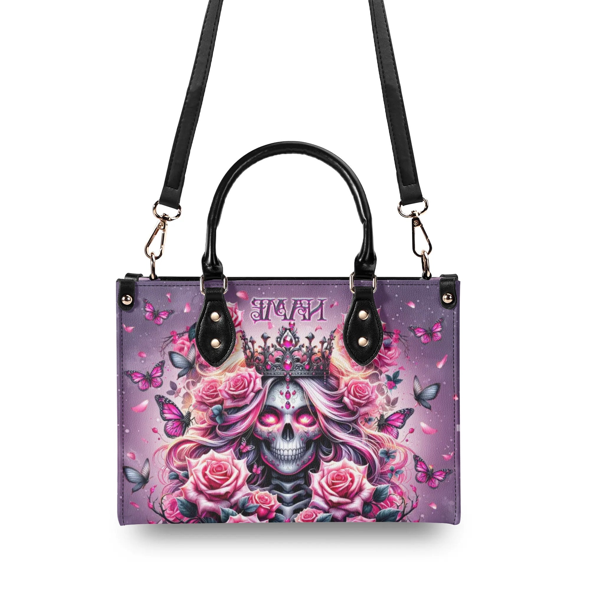 SKULL QUEEN LEATHER HANDBAG - TLNO1306242