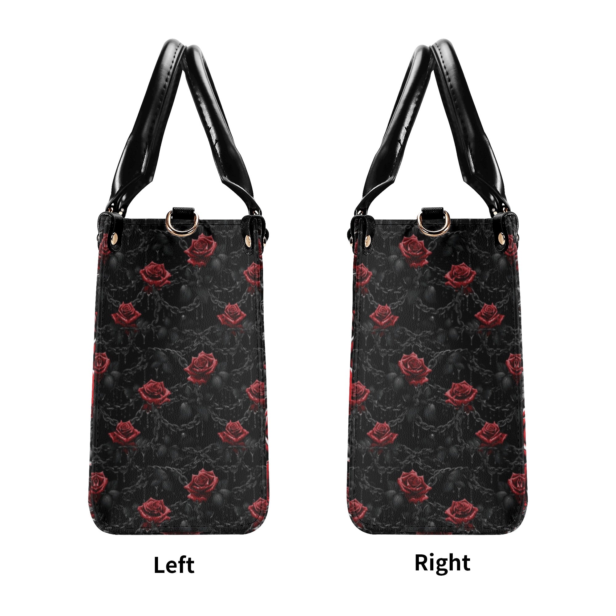 SKULL ROSES LEATHER HANDBAG - YHHG1811244