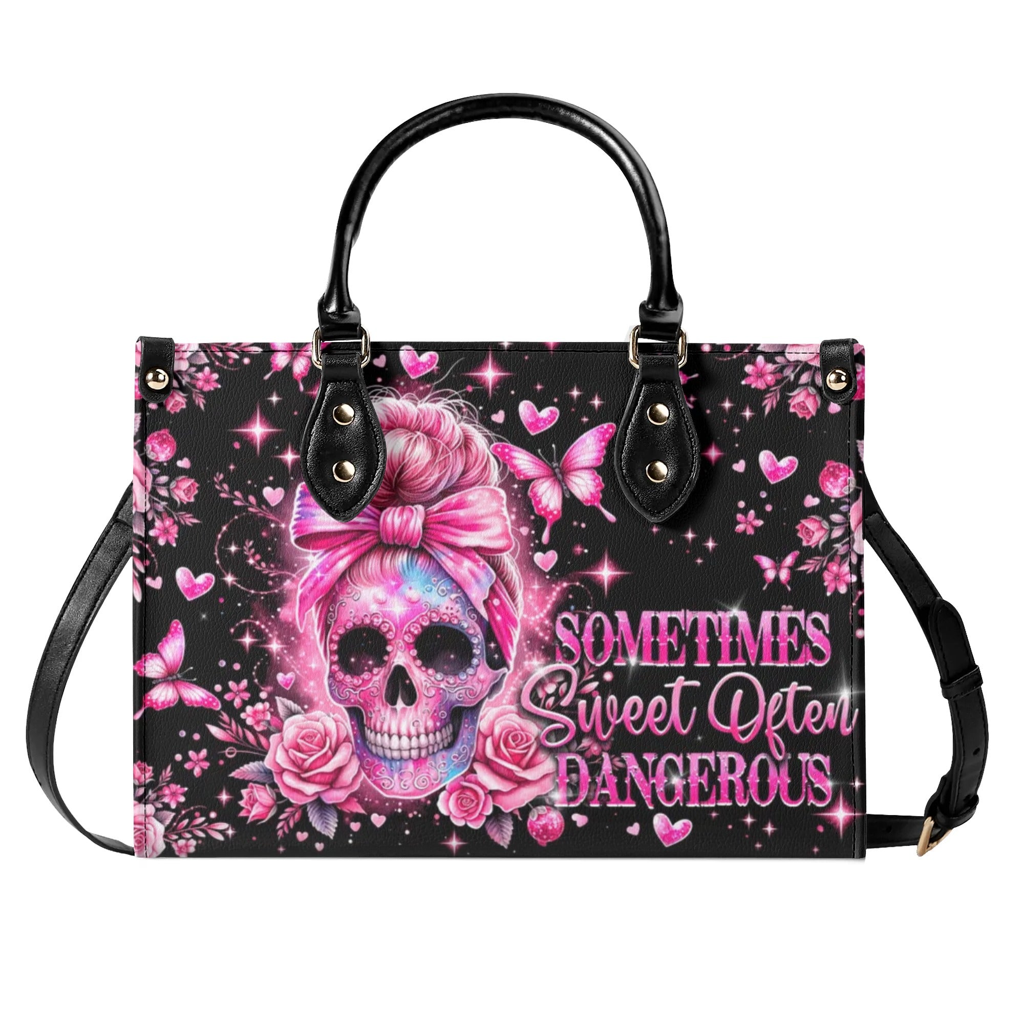 SOMETIMES SWEET OFTEN DANGEROUS LEATHER HANDBAG - TYTD1506241