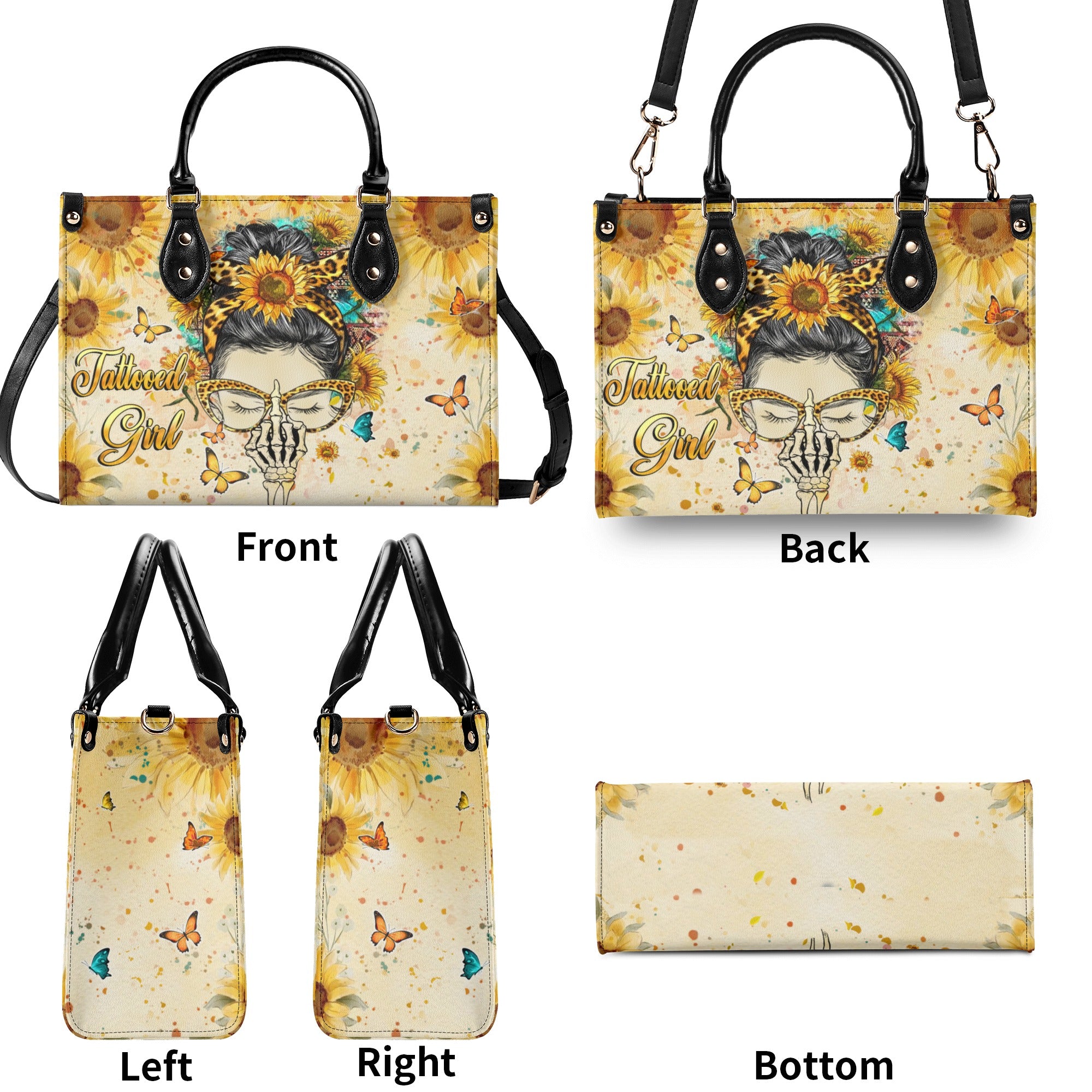 TATTOOED GIRL LEATHER HANDBAG - YHHN2211244