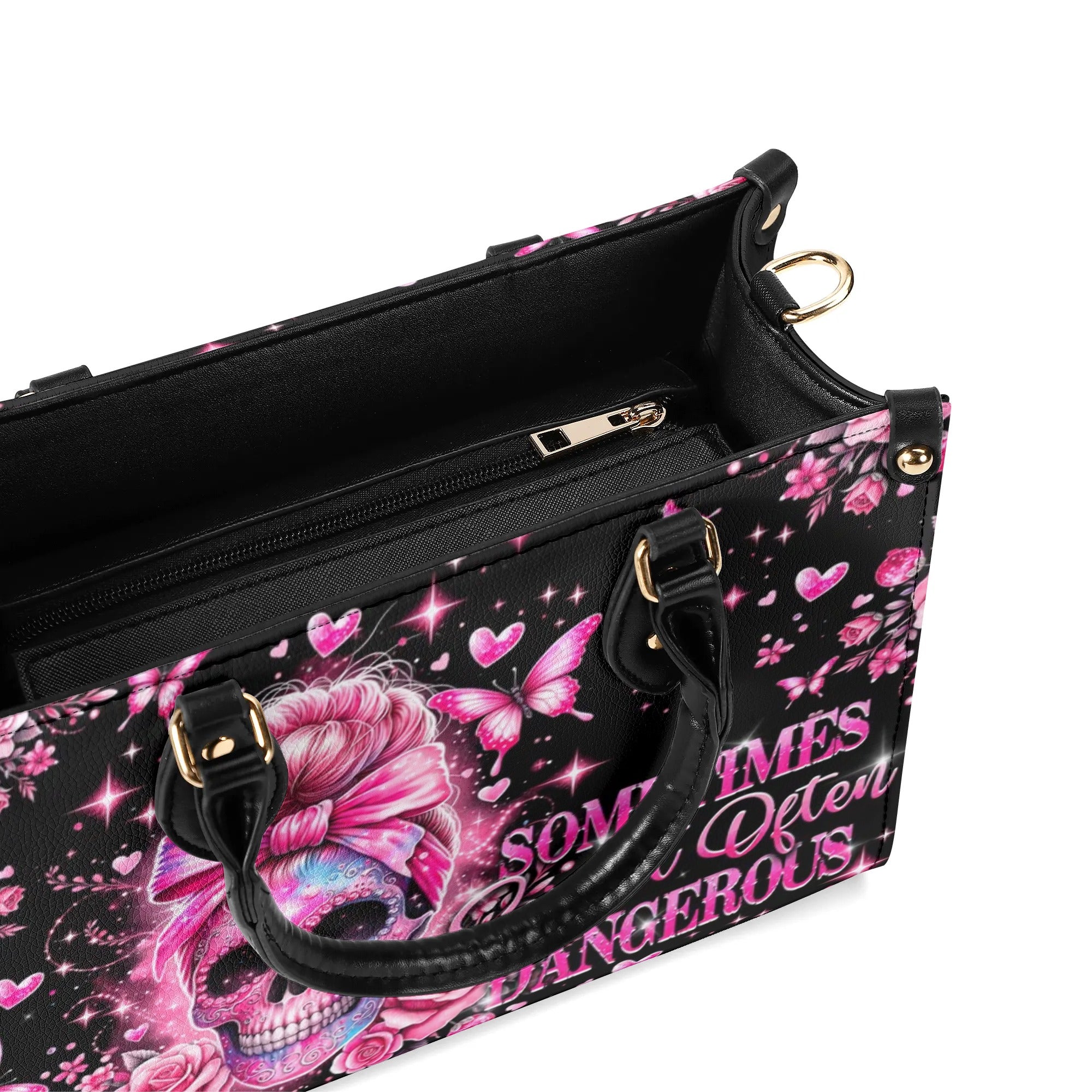 SOMETIMES SWEET OFTEN DANGEROUS LEATHER HANDBAG - TYTD1506241