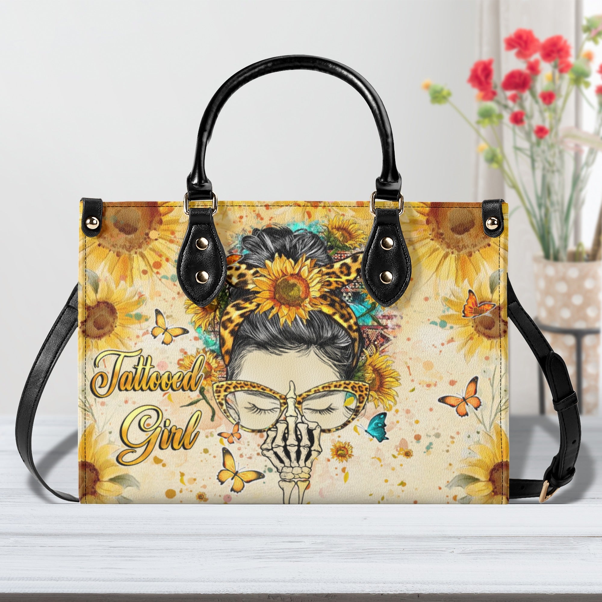 TATTOOED GIRL LEATHER HANDBAG - YHHN2211244