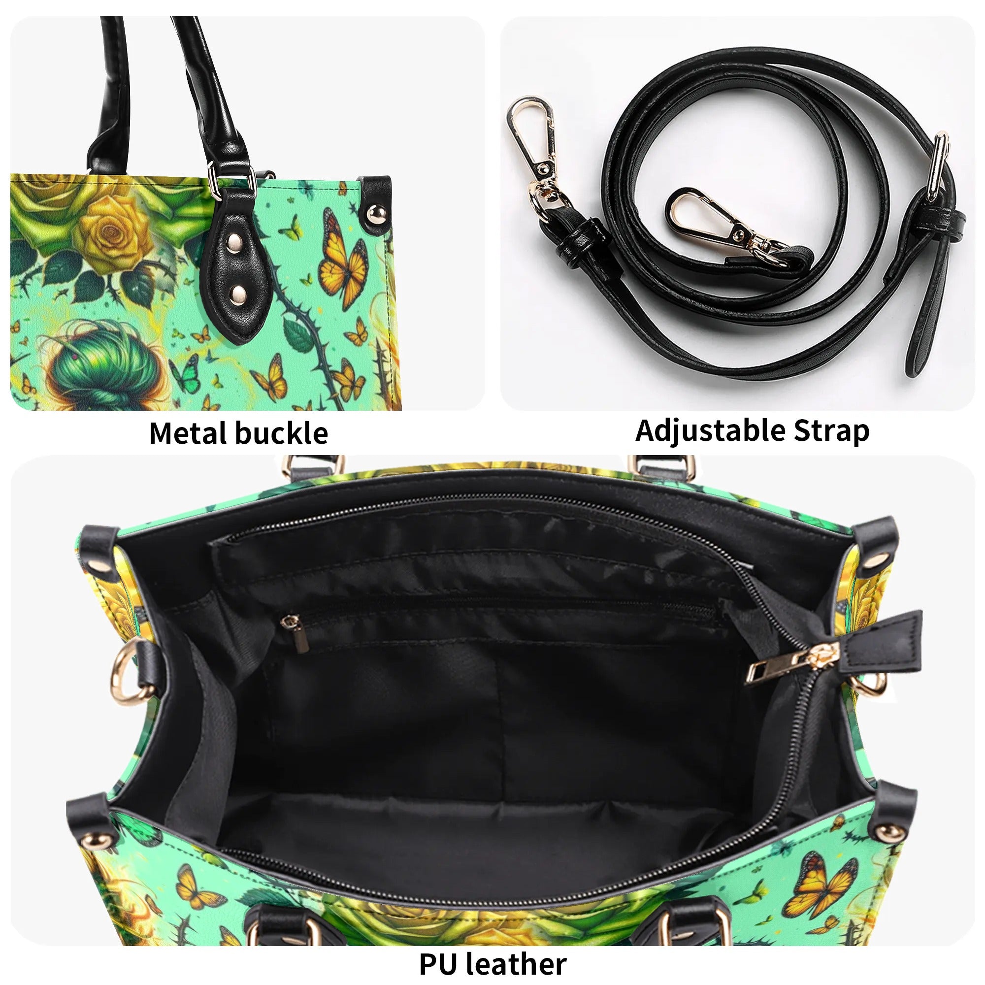 I AM THE STORM SKULL MESSY BUN ROSE LEATHER HANDBAG - TLNT2806242