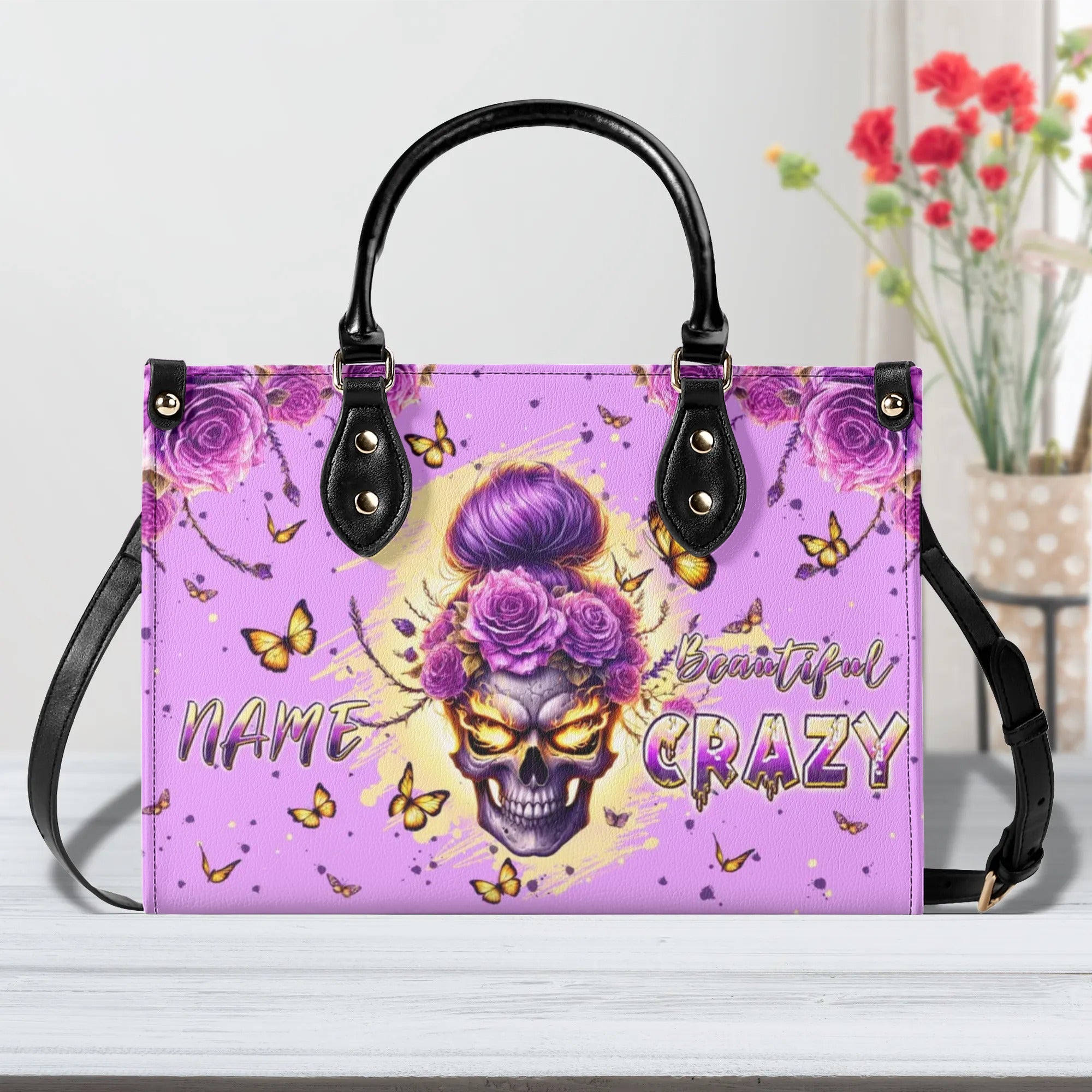 BEAUTIFUL CRAZY MESSY BUN SKULL LEATHER HANDBAG - TLPQ0808241