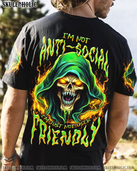 I'M NOT ANTI-SOCIAL ANGRY REAPER GREEN ALL OVER PRINT - TLNT1606231