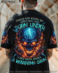 I WAS BORN UNDER A WARNING SIGN ALL OVER PRINT - TLNO0804242