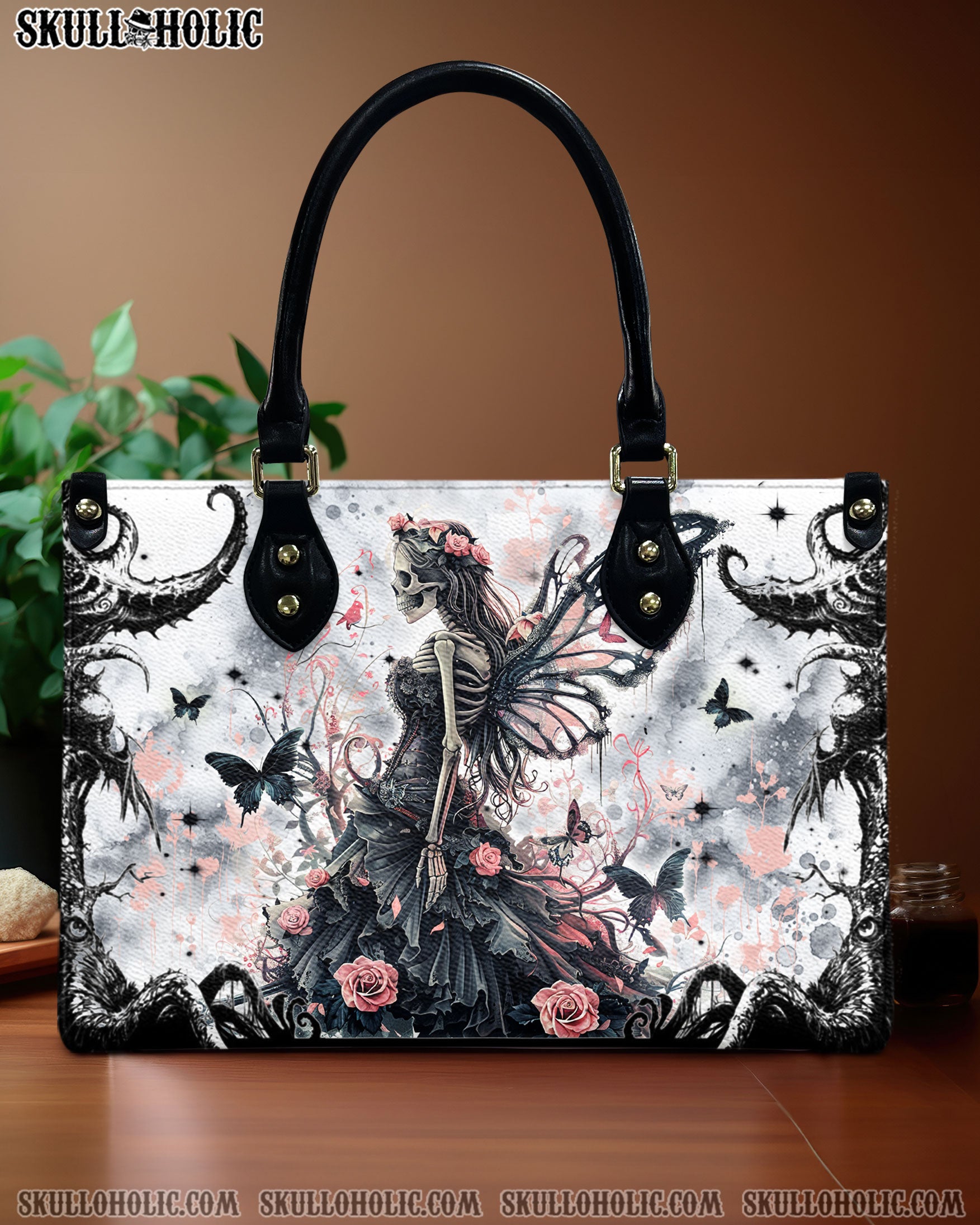 KARMA FAIRY SKULL LEATHER HANDBAG - YHDU2110243