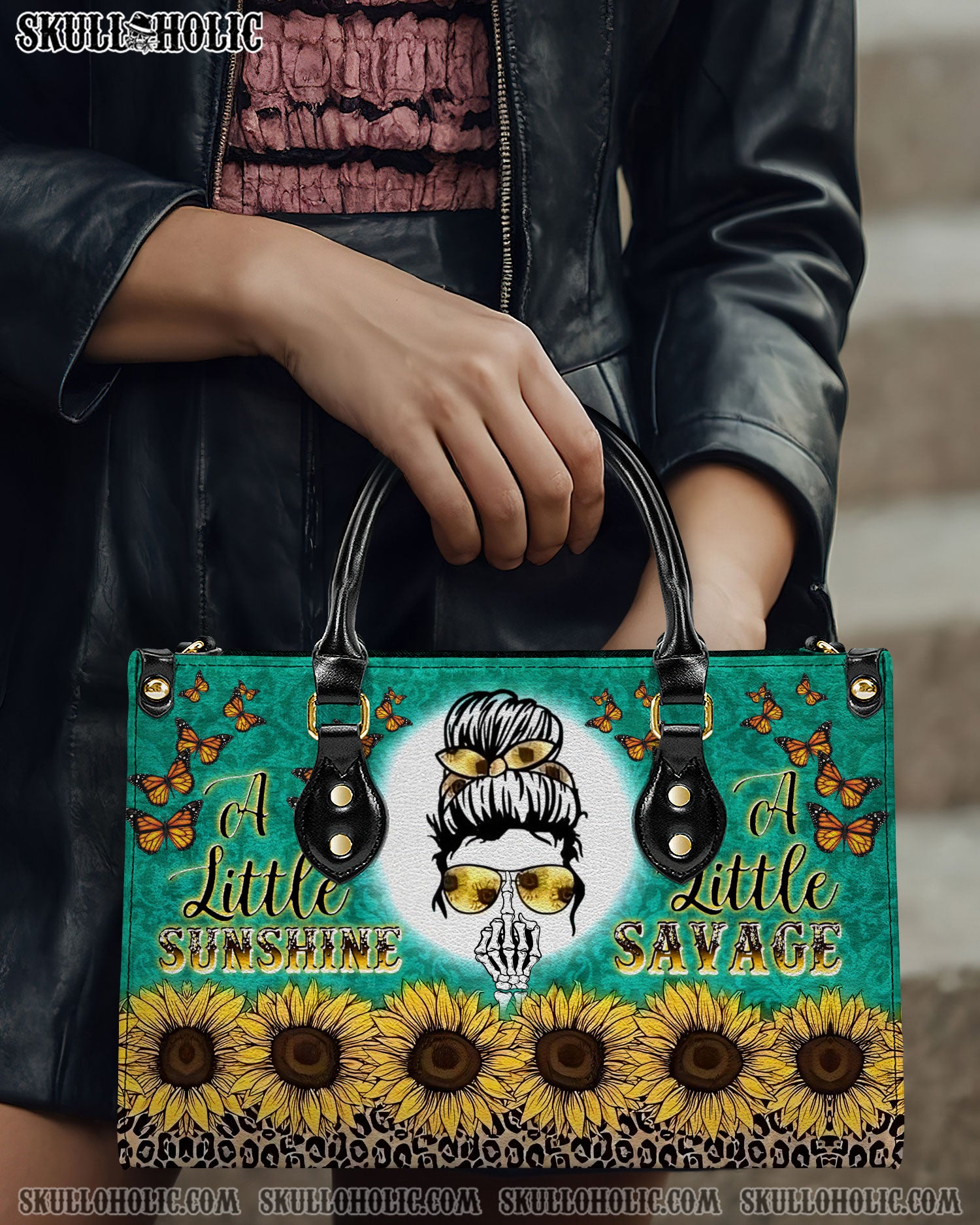 A LITTLE SUNSHINE A LITTLE SAVAGE LEATHER HANDBAG - YHDU1812244